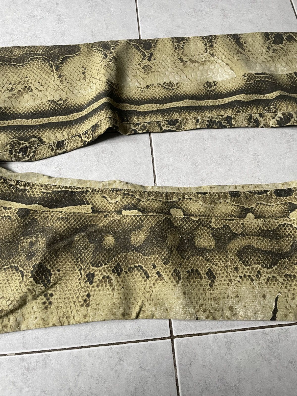 Roberto Cavalli Just Cavalli Vintage SnakeSkin Flared Jeans Size 27" / US 4 / IT 40 - 8 Thumbnail