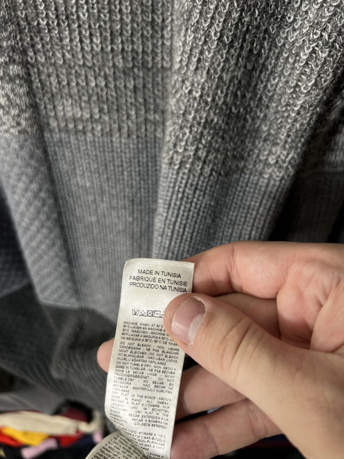 Diesel Diesel Knit Sweater Patchwork Grey Black Wool Mohair Size L Size US L / EU 52-54 / 3 - 9 Thumbnail