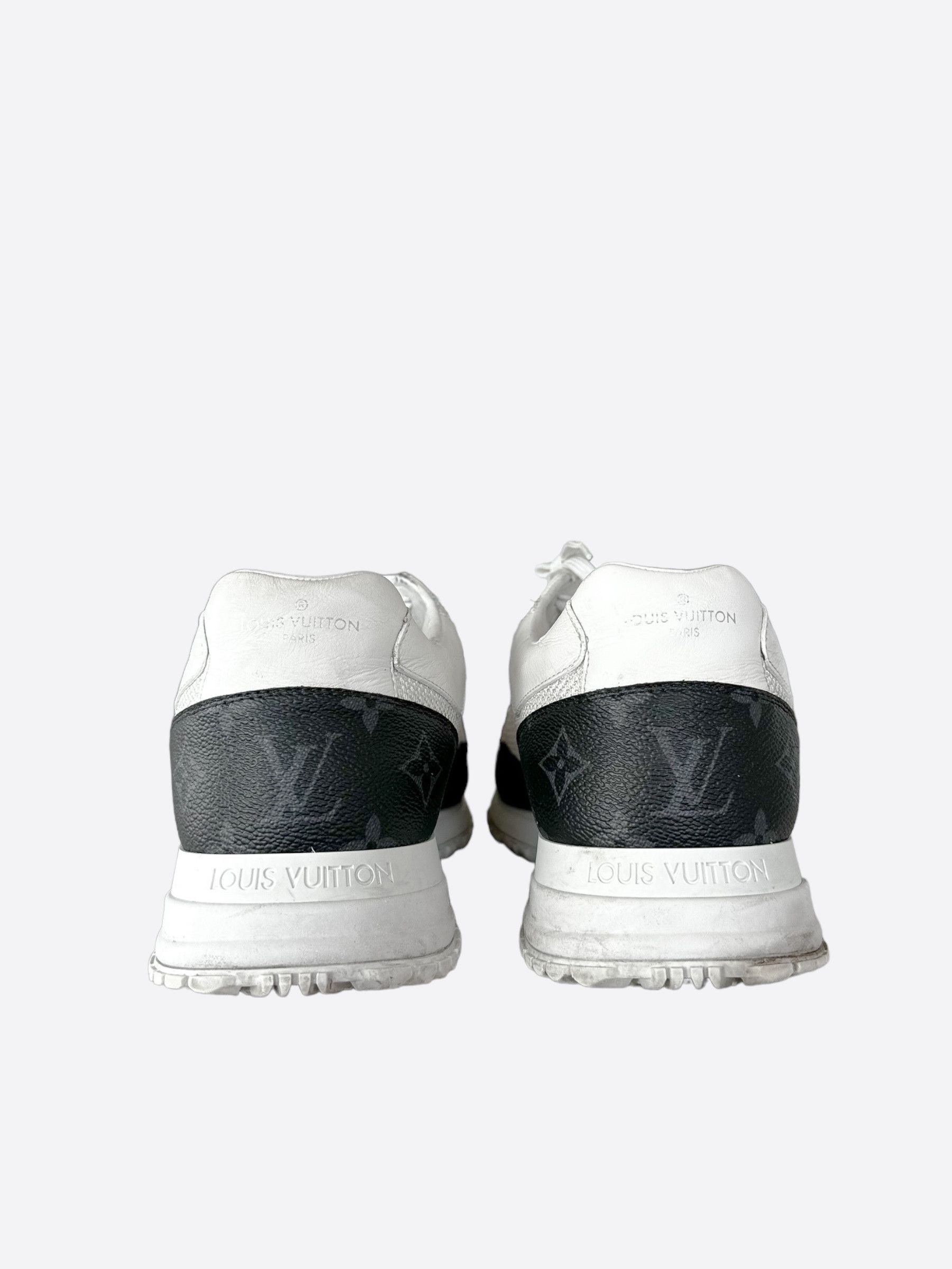 Louis Vuitton Louis Vuitton White & Monogram Eclipse Run Away Sneakers Size US 11 / EU 44 - 4 Thumbnail