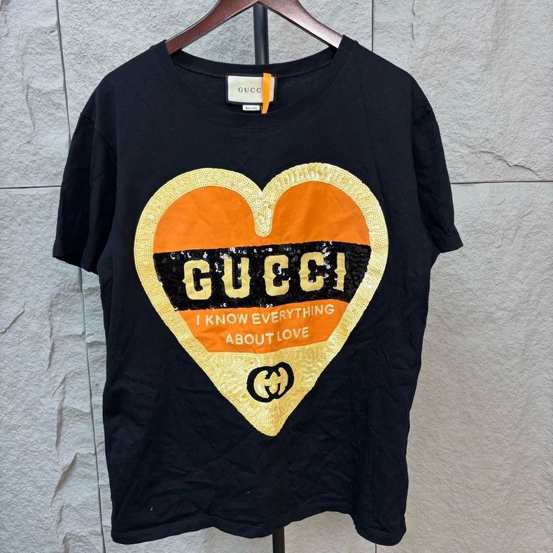 Gucci Gucci Sequin love logo round-neck short-sleeved T-shirt 250 Size US M / EU 48-50 / 2 - 1 Thumbnail