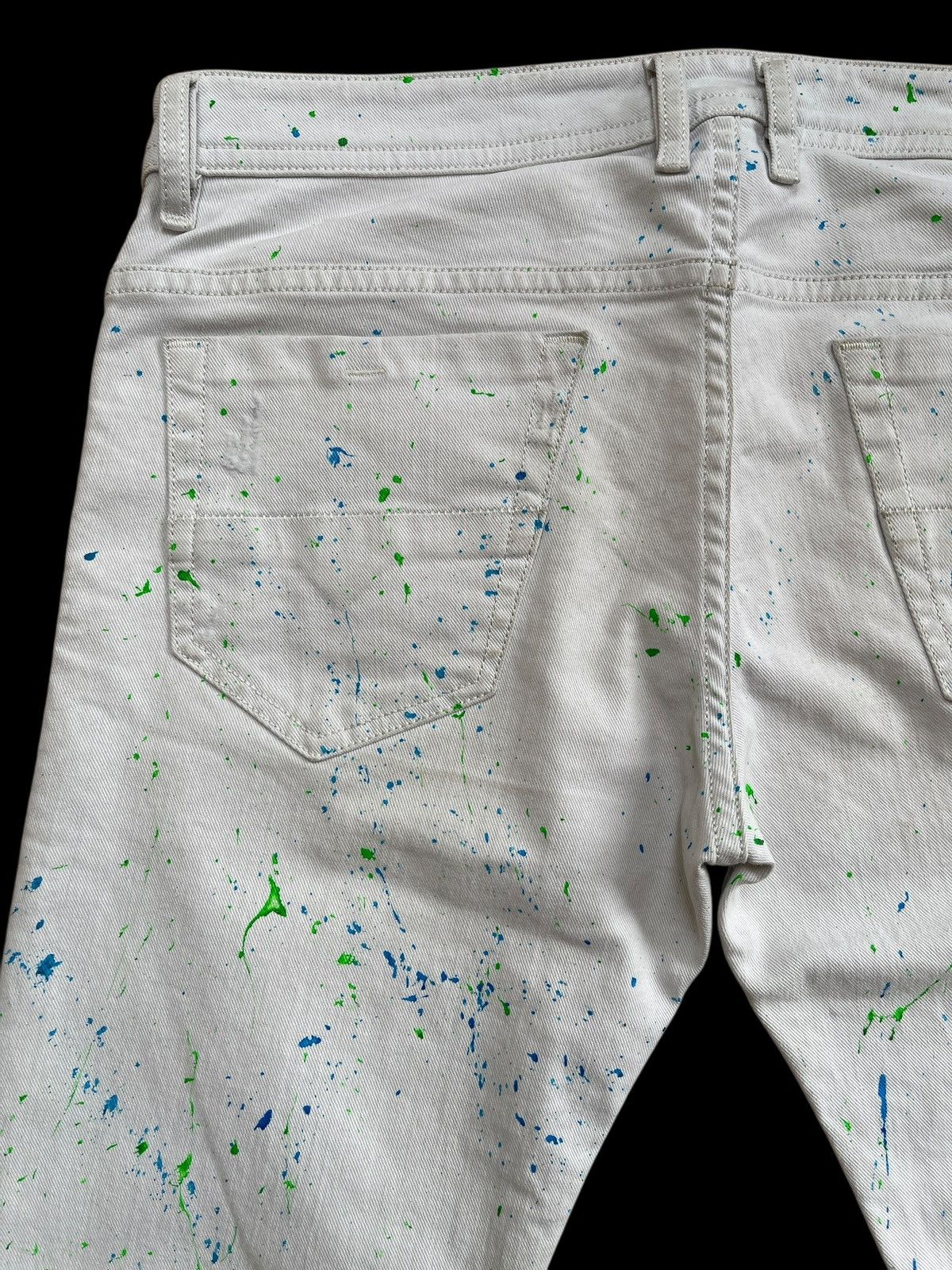 Diesel Diesel Thommer Slim-Skinny Paint Splatter Denim Size US 33 - 15 Thumbnail