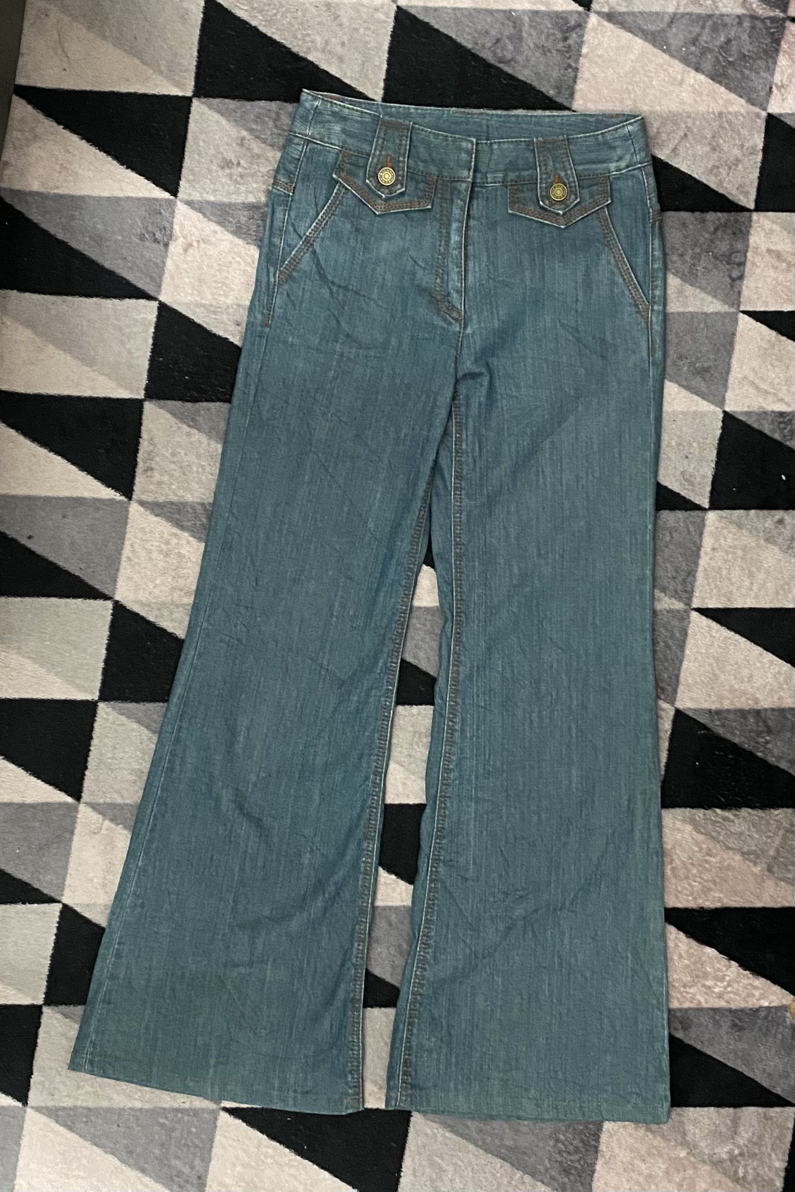 Michael Kors Michael Kors Onward Kashiyama Flared Denim Pants Size 2 Size 28" / US 6 / IT 42 - 3 Thumbnail