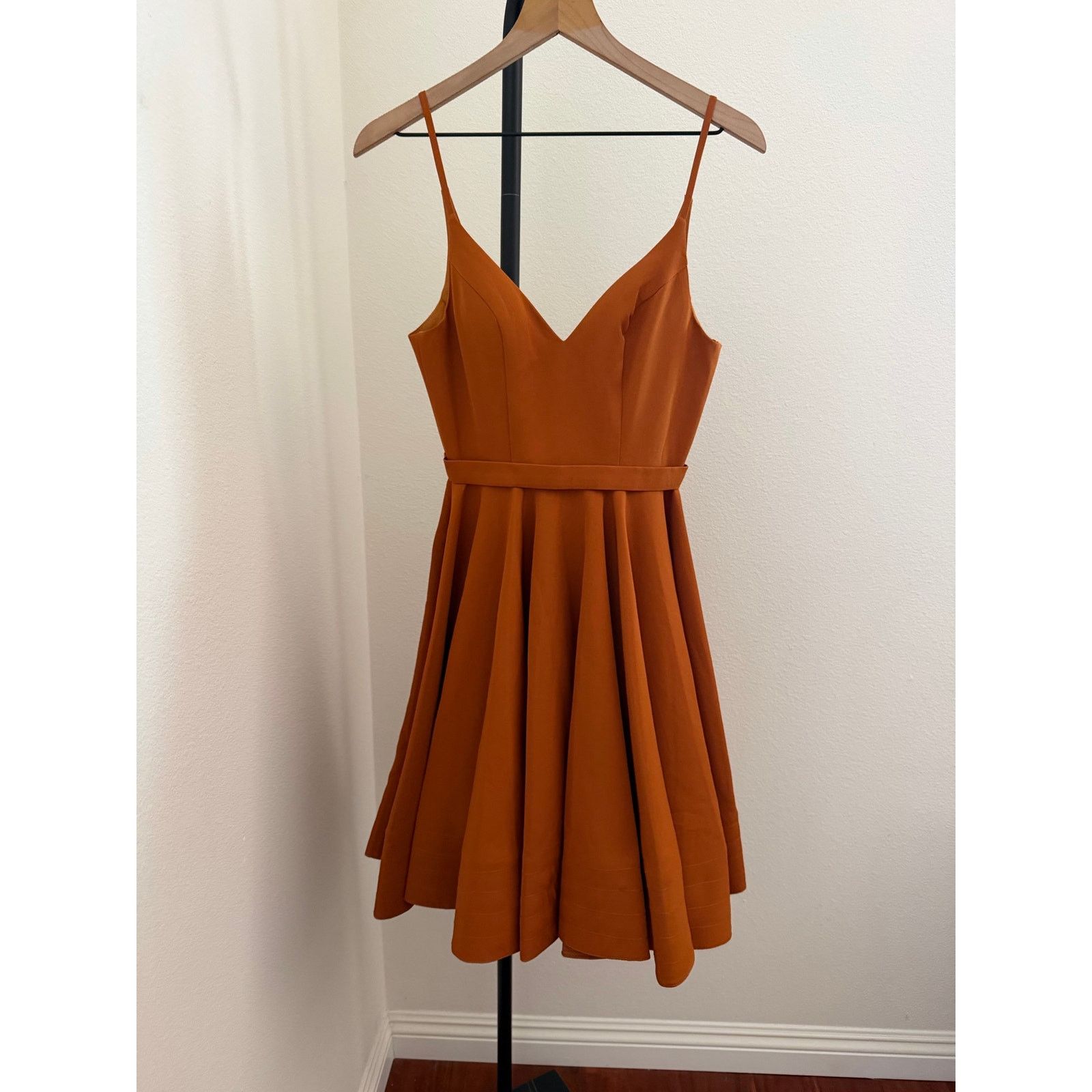 Mac Duggal New Mac Duggal caramel 48775 short dress A-line Size XS / US 0-2 / IT 36-38 - 4 Thumbnail