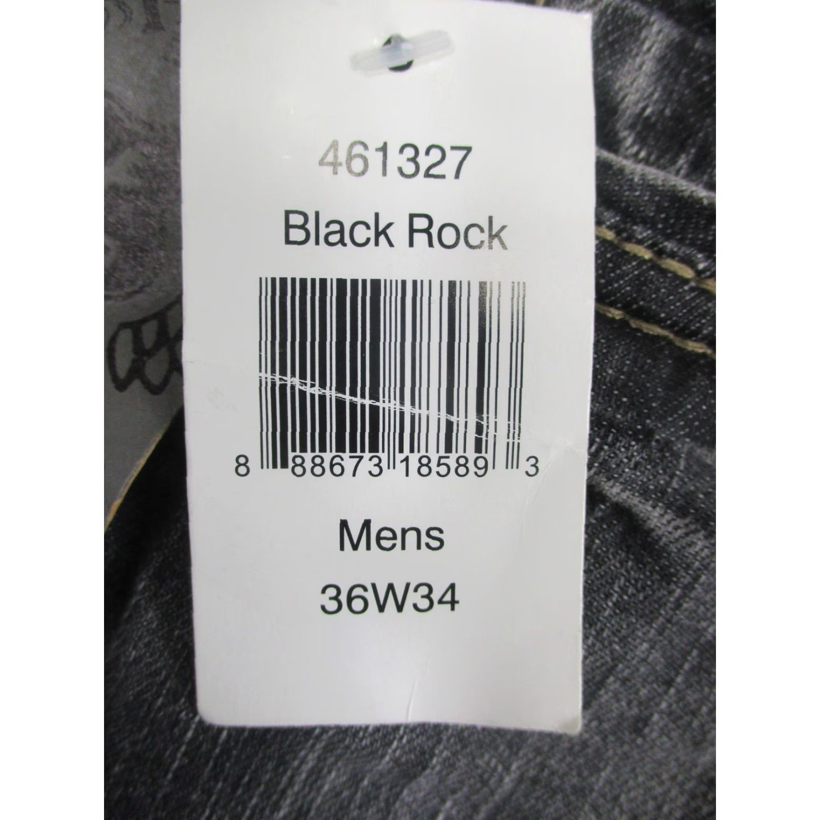 Denime Axel Jeans Mens 36x34 Gray Relaxed Straight Charcoal Wash Embroidered Denim Size US 36 / EU 52 - 3 Thumbnail