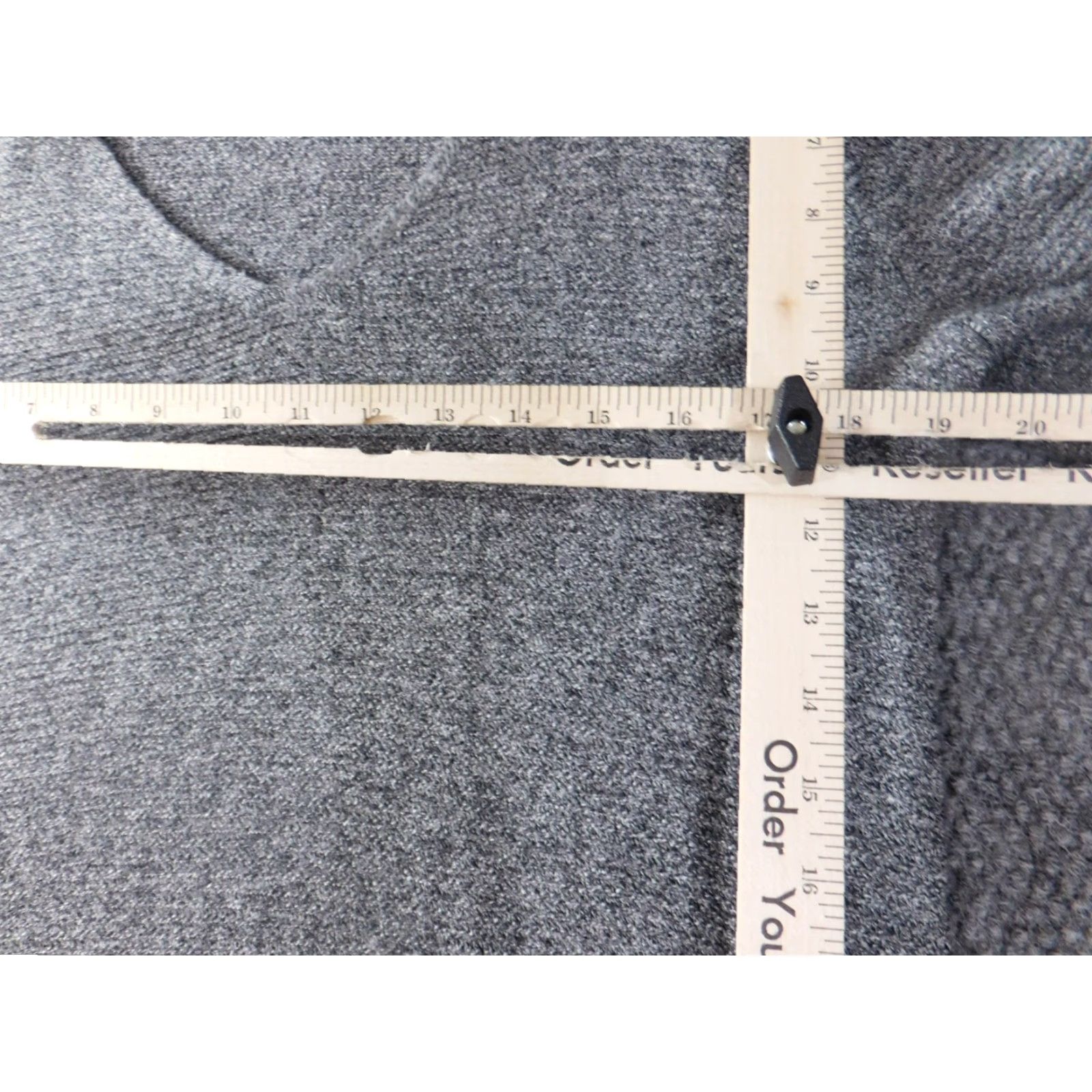 Old Navy Old Navy Womens Sweater L Gray V-Neck Pullover Puff Sleeve Knit Cotton Rayon Bow Button Size L / US 10 / IT 46 - 5 Thumbnail