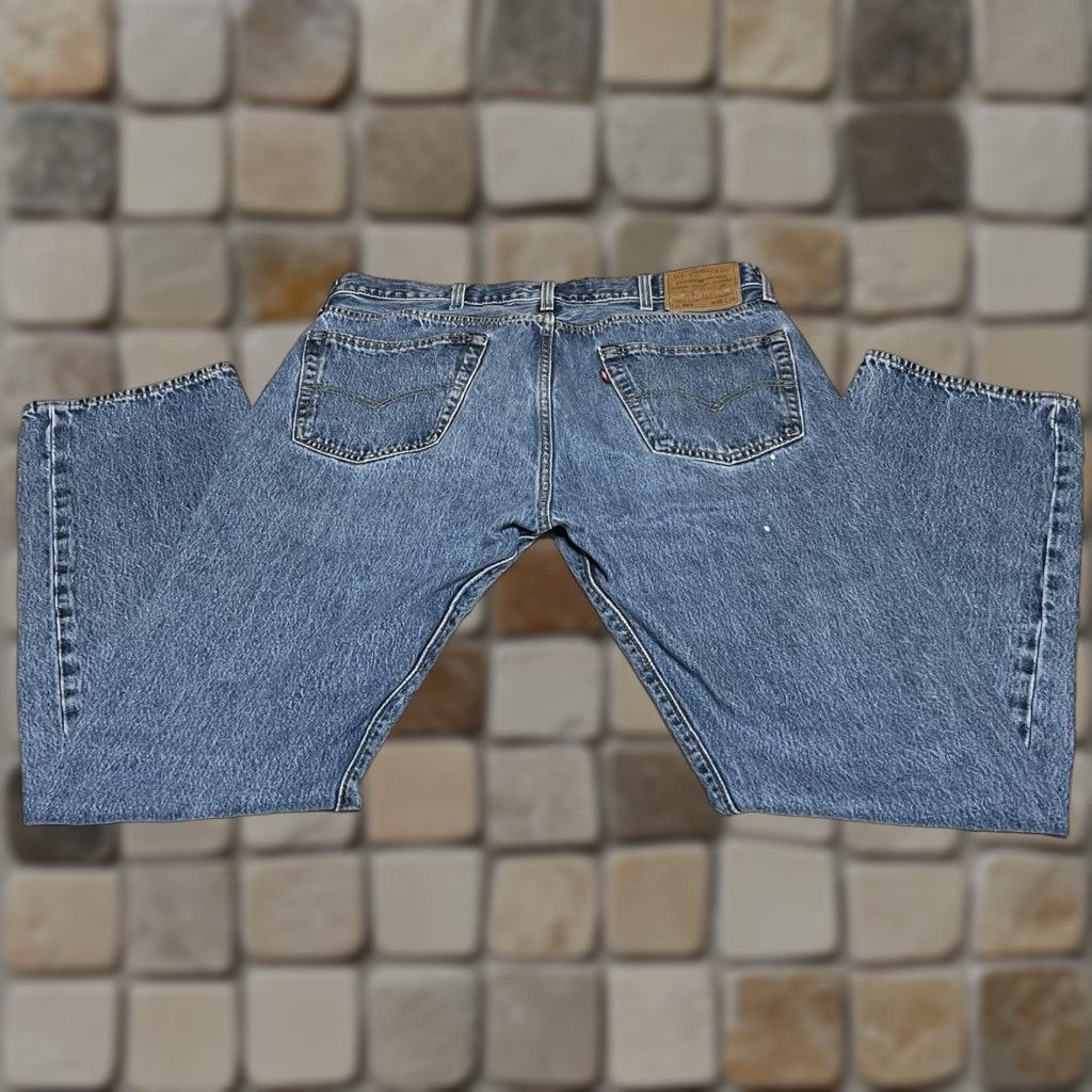 Levi's VINTAGE Levis 501 Jeans Denim Button-Fly 38x34 38x36 Measure Stained Blue Regular Mens Jeans Size US 38 / EU 54 - 1 Thumbnail