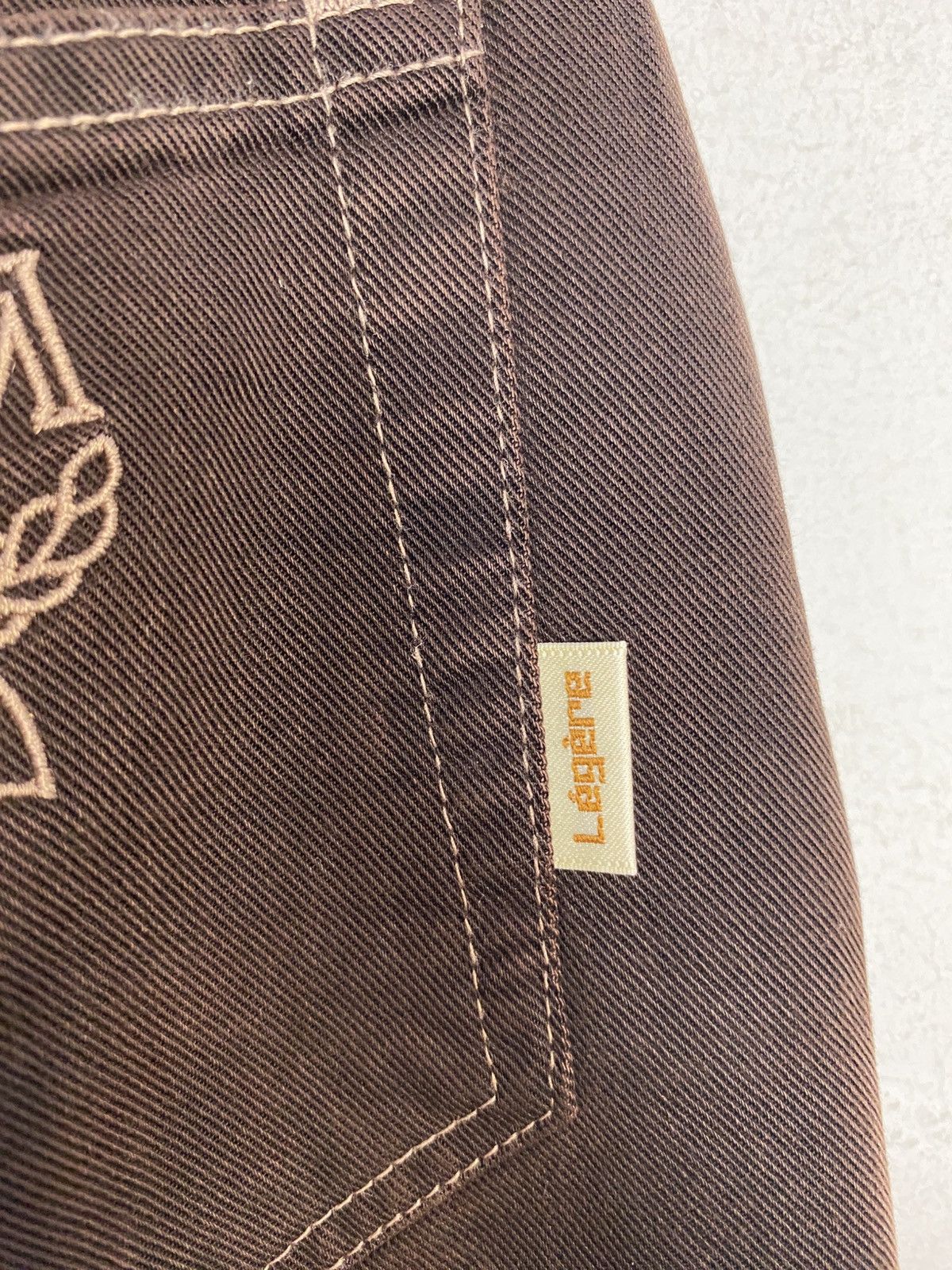 MCM MCM Legere Brown Khaki Denim Jeans Straight Waist Size 28 Size 28" / US 6 / IT 42 - 9 Thumbnail