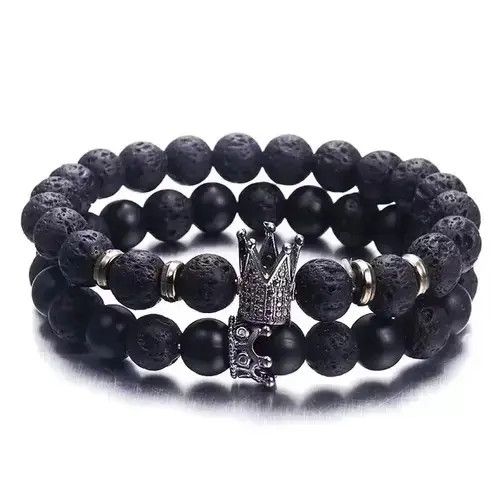Other Lava Stone Bracelet Set Imperial Crown Size ONE SIZE - 1 Thumbnail