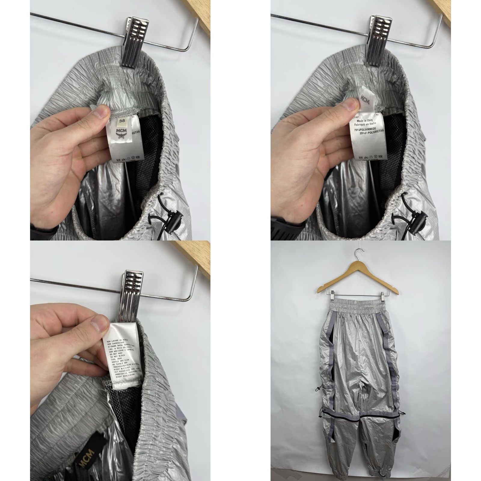 MCM MCM 2/1 Convertible Cargo Pants Shorts Zip Off Unisex Size 38 Pants Silver 2in1 Convertible Unisex Adults Mens Womens Size US 38 / EU 54 - 10 Thumbnail