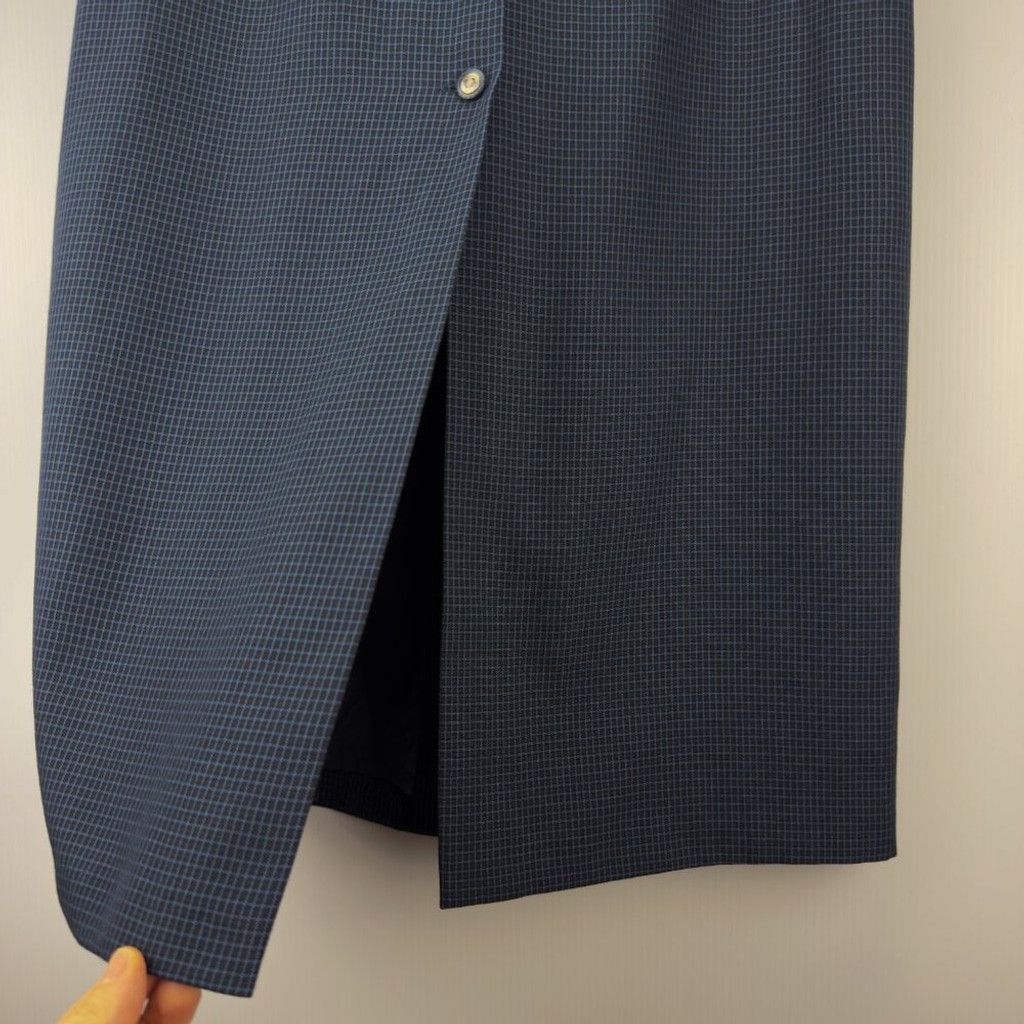 Other VTG Upcycled Academia Blue Button-Down Midi Skirt sz 13 / L Size 34" / US 12 / IT 48 - 8 Thumbnail