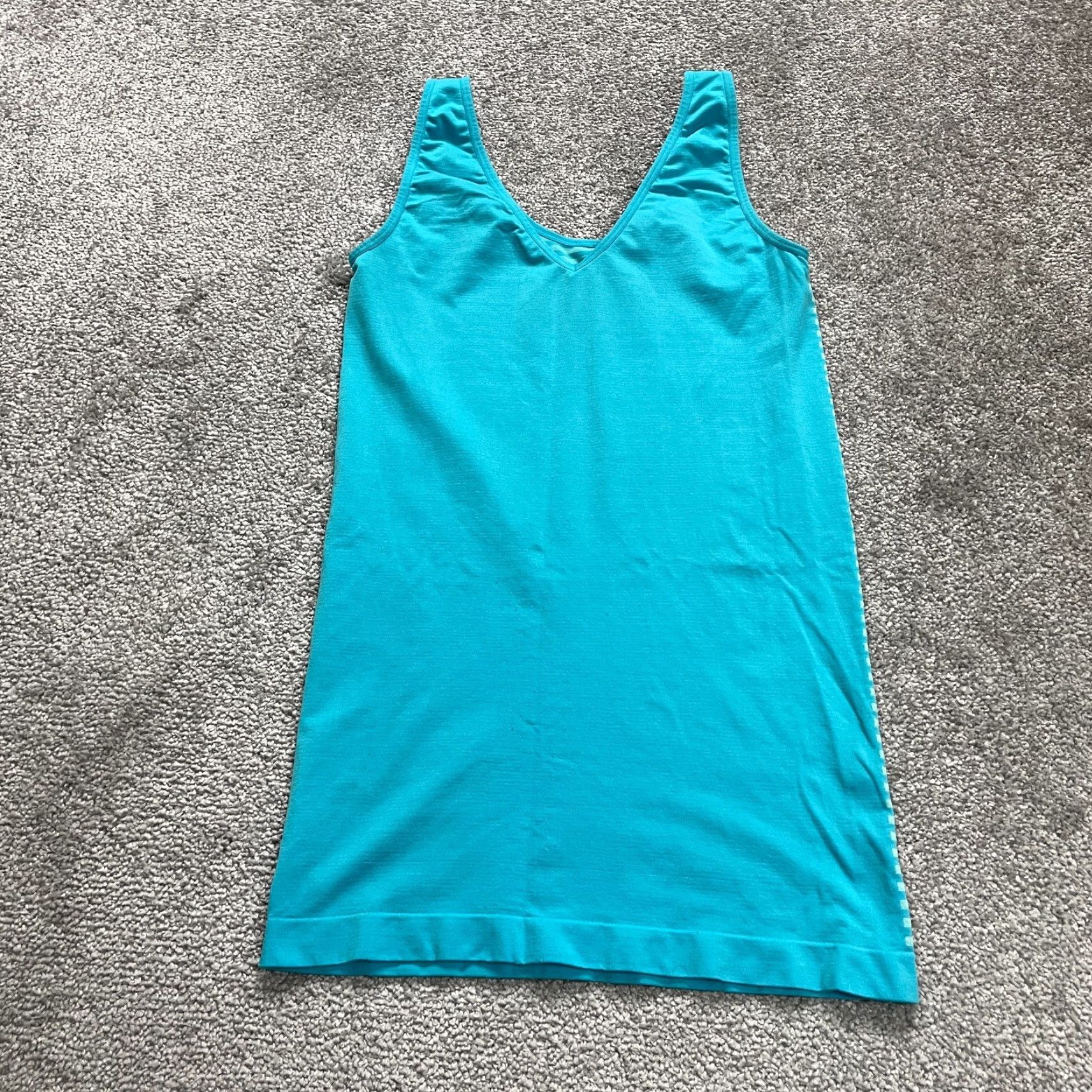 Vintage Womens Activewear Tank Top - Athletic Blue Striped Scoop Neck, Size S, Lightweight, Sleeveless Size S / US 4 / IT 40 - 2 Thumbnail
