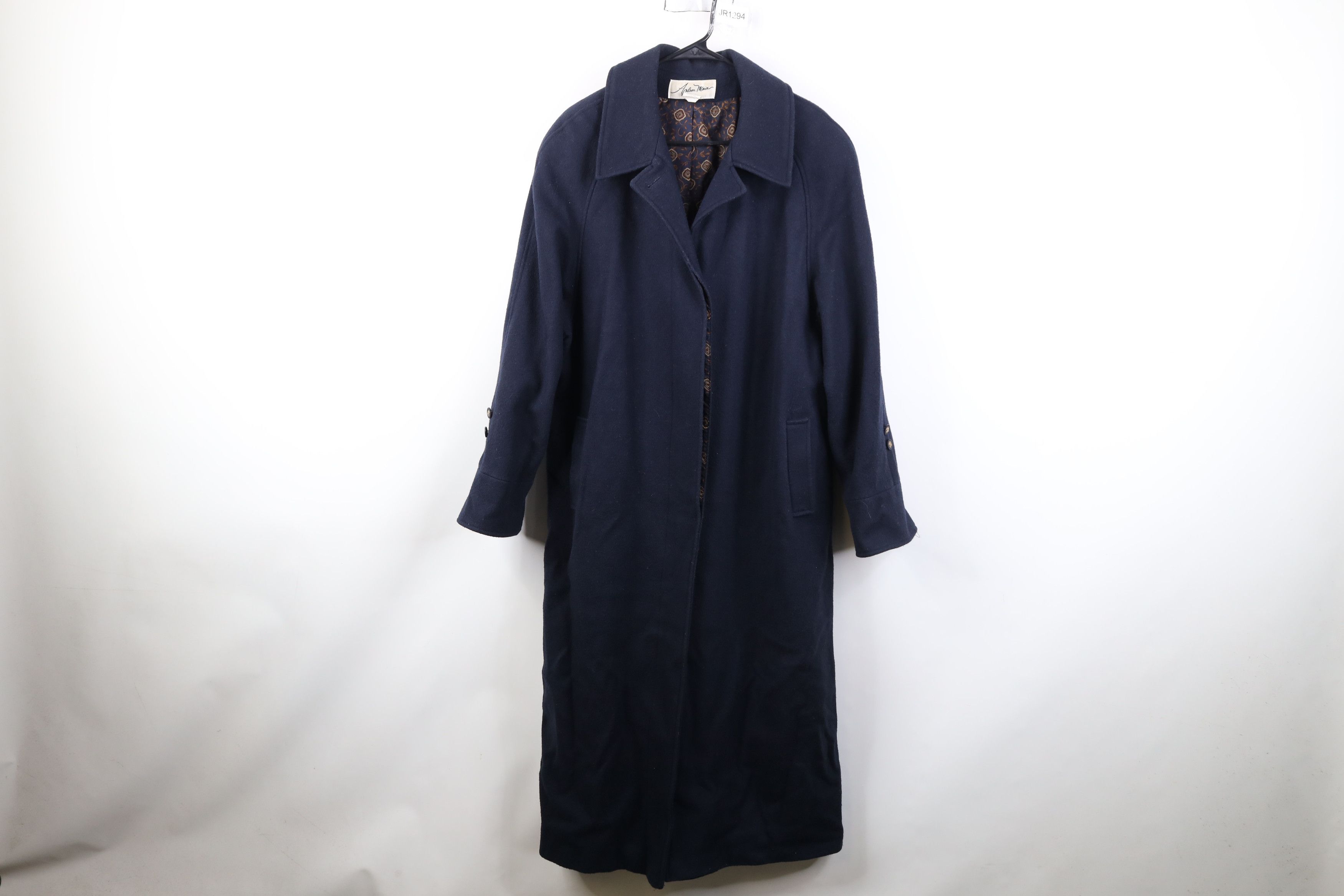 Vintage Vintage 90s Streetwear Wool Full Length Coat Jacket Blue Size XXL / US 16-18 / IT 52-54 - 1 Thumbnail