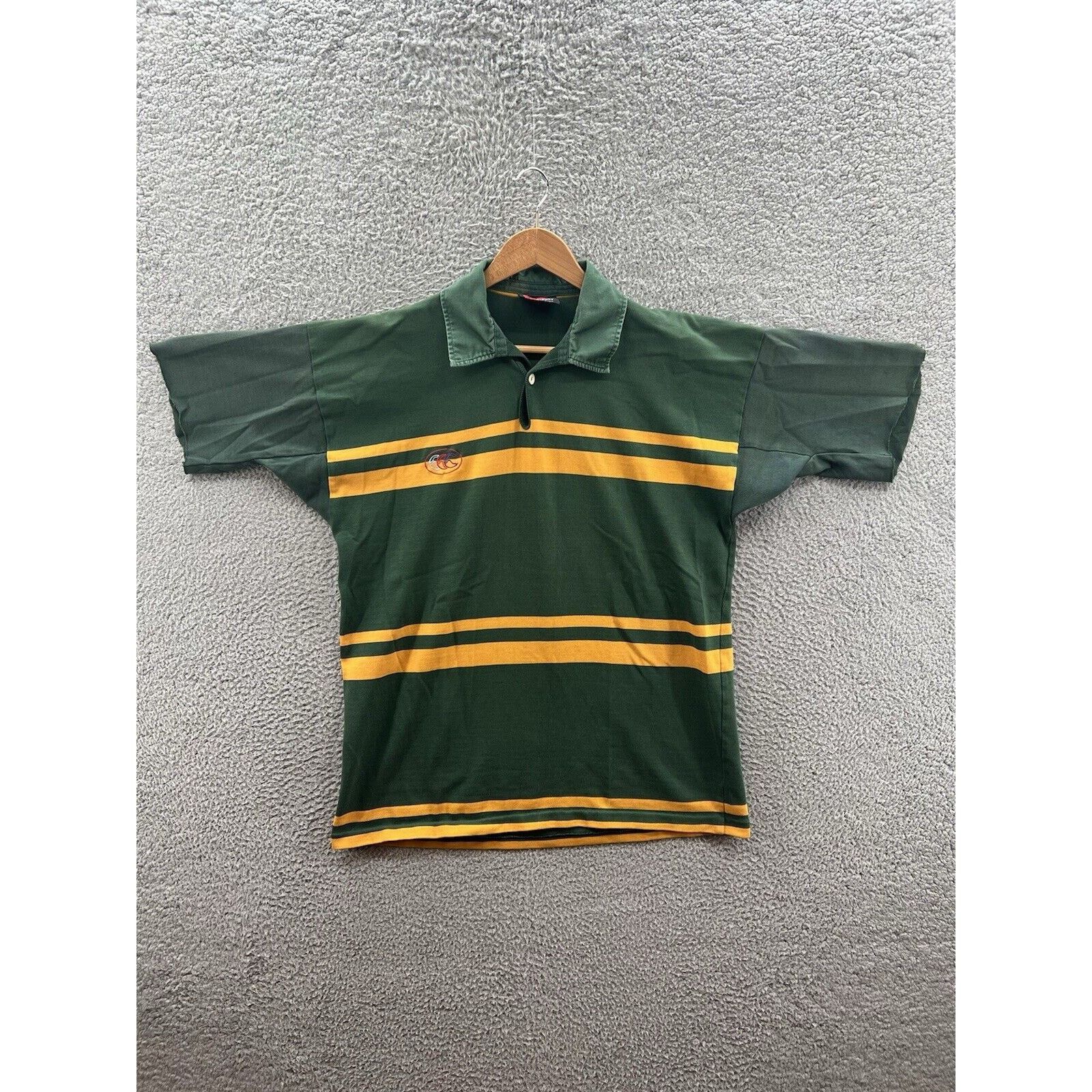 Canterbury of New Zealand Canterbury Green Yellow Striped Rugby Polo Men’s Size Large Size US L / EU 52-54 / 3 - 1 Thumbnail