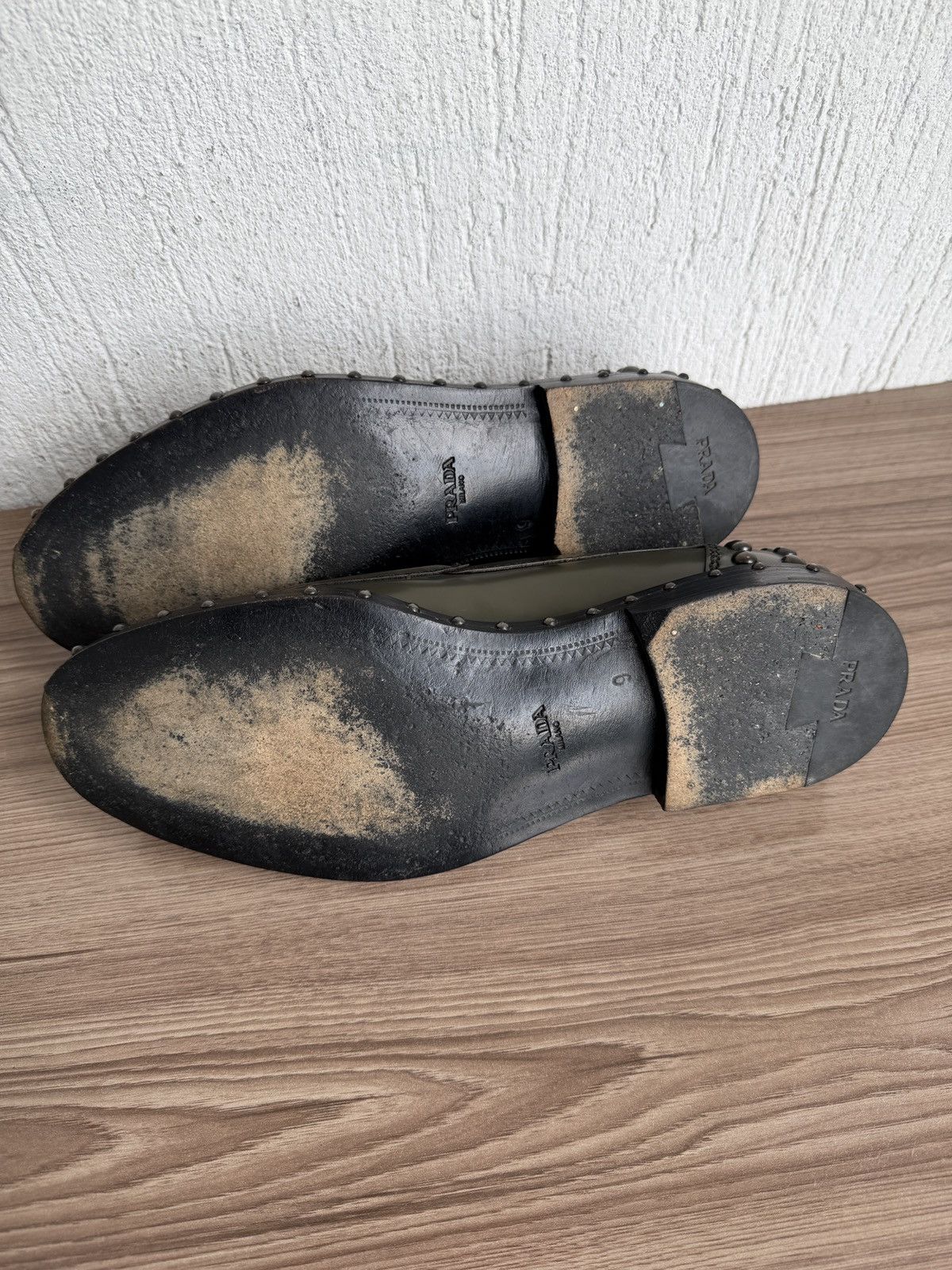Prada 🔋❗️ Archival 🕷️Studded loafers Size US 10 / EU 43 - 23 Thumbnail