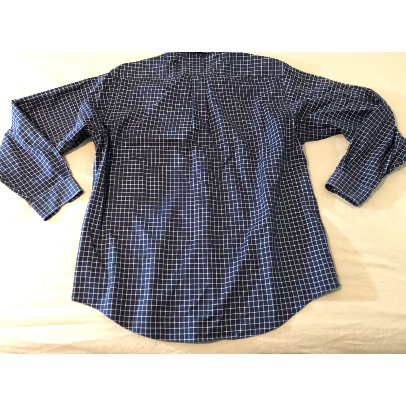 Brooks Brothers VINTAGE? (No) Brooks Brothers Dress Shirt L Mens Cotton Blue Button-Down Navy Large Shirt Men Size 42R - 8 Thumbnail