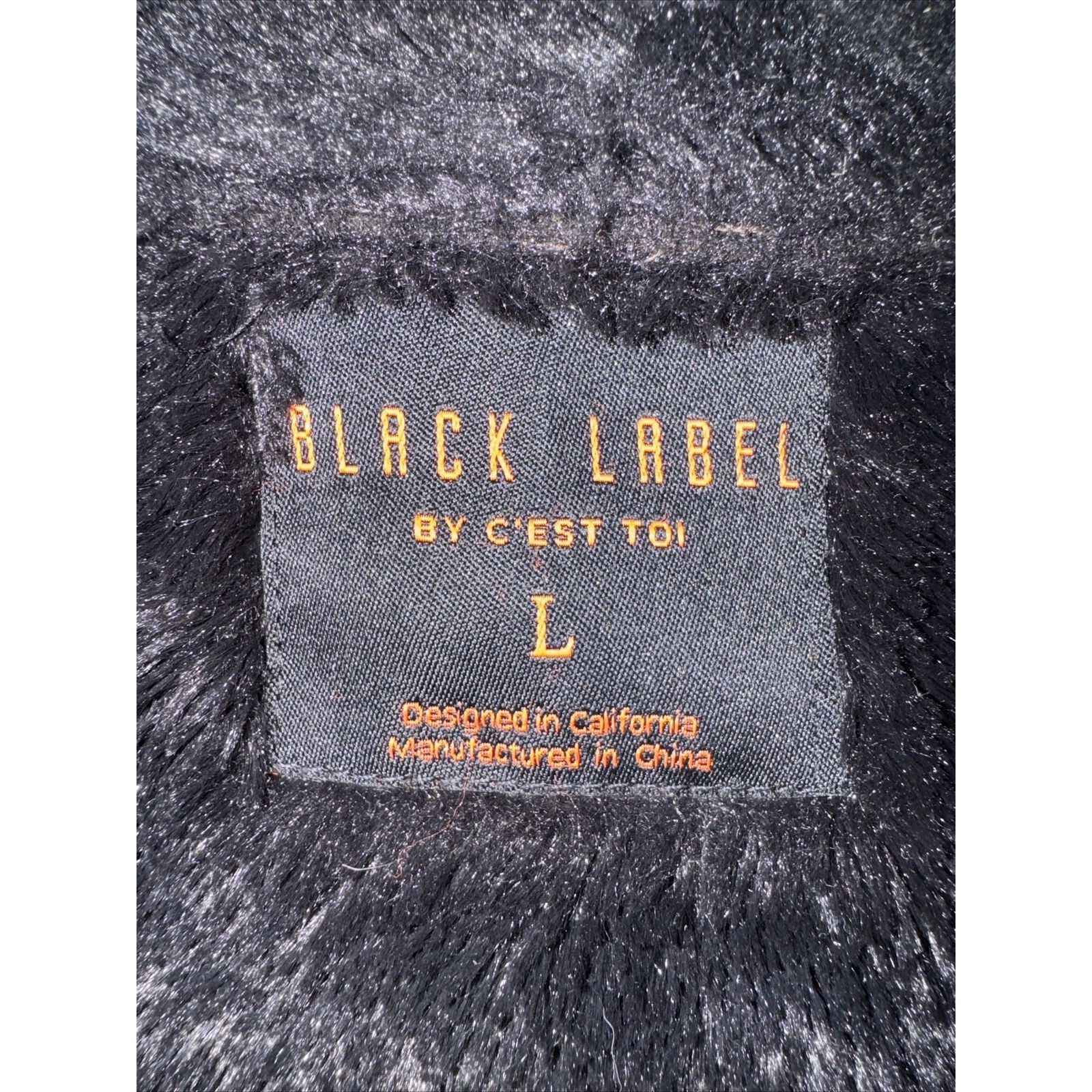 Black Label Black Label Cropped Biker Jacket Black Faux Suede Faux Shear Size L / US 10 / IT 46 - 3 Thumbnail