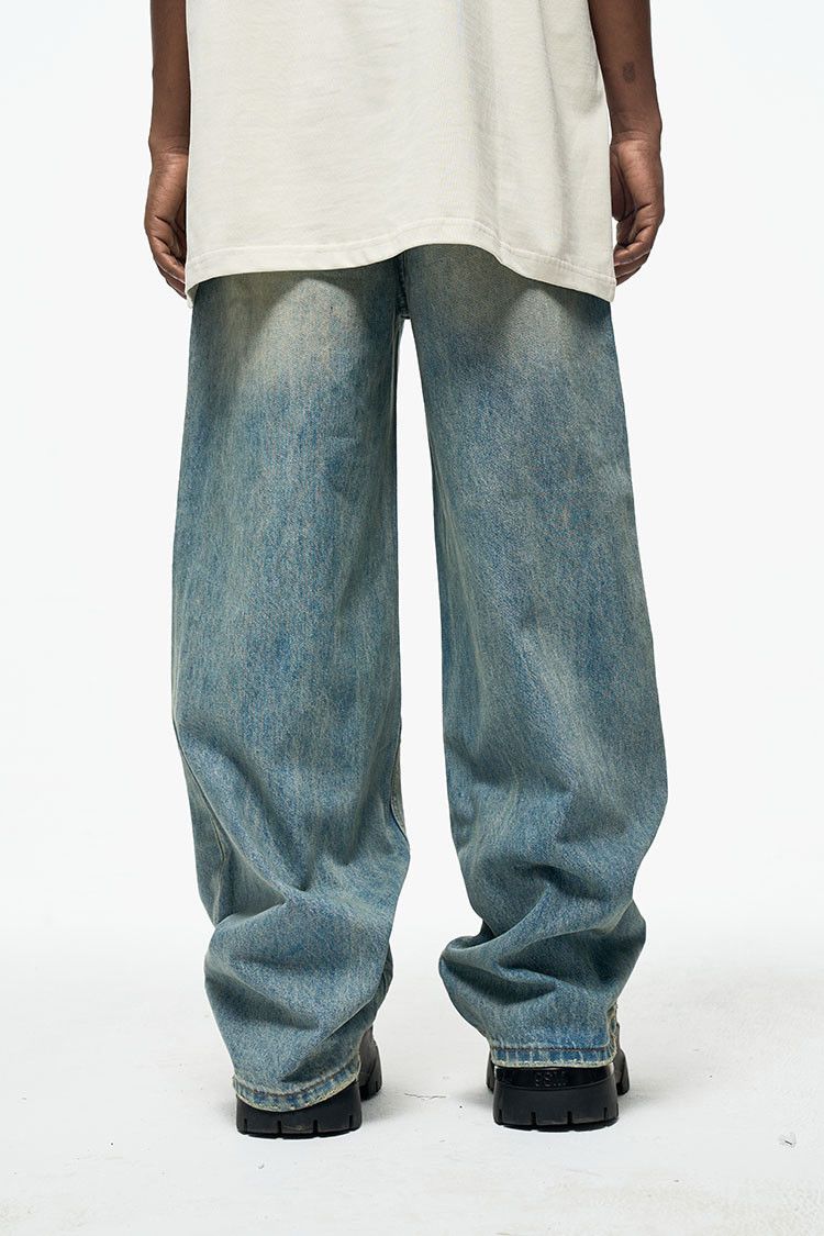 Jean × Vintage Washed Vintage Loose Dirty Jeans Size US 32 / EU 48 - 4 Thumbnail