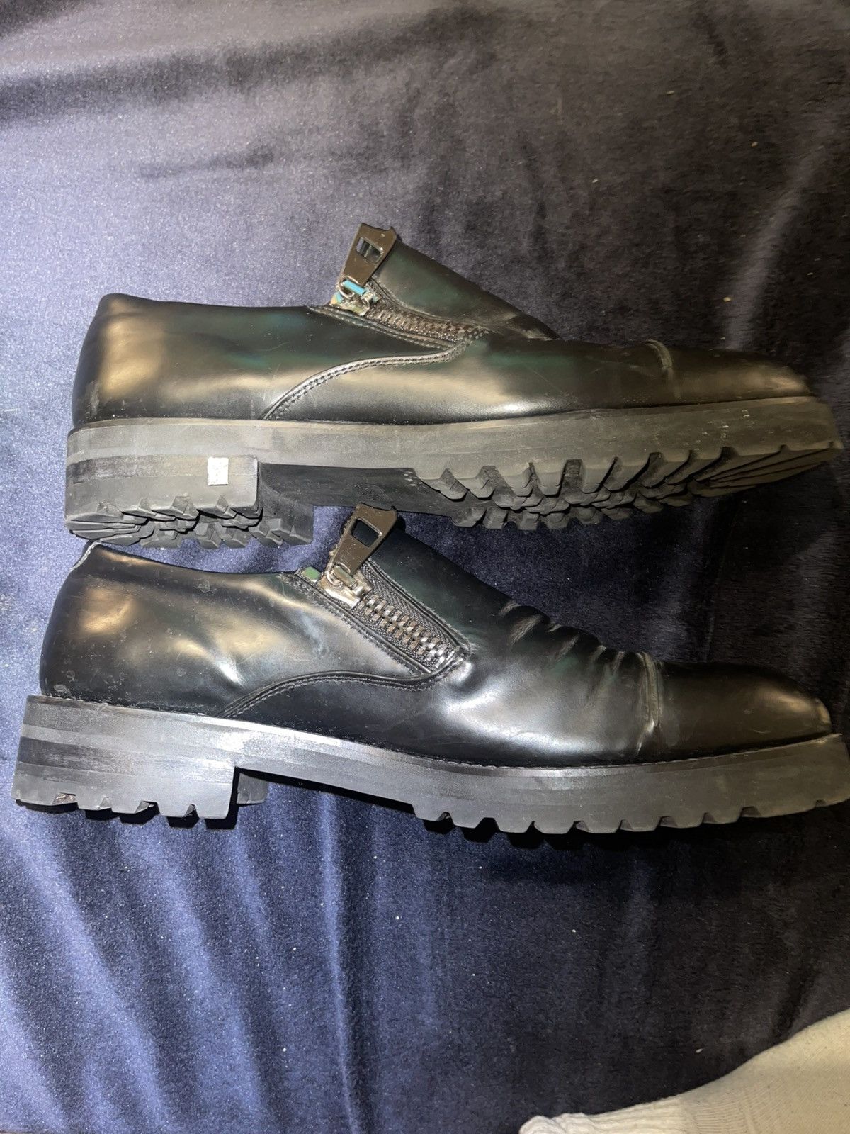 Versace Versace Black Leather Loafers Size US 11 / EU 44 - 1 Thumbnail
