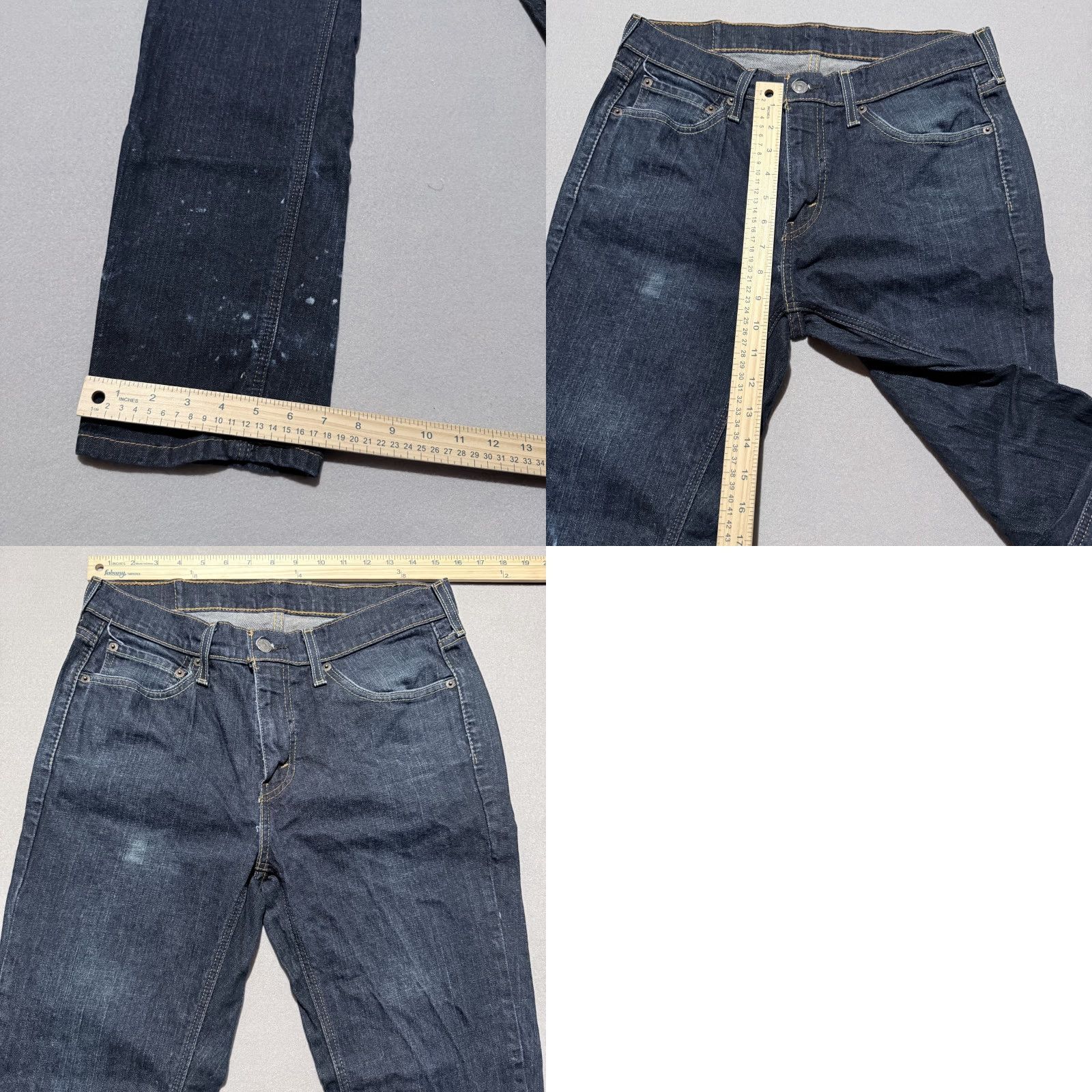 Levi's Levi's 541 Jeans Men Blue Denim Low Rise Distressed - 31x30 - Athletic Taper Style Jeans Size US 31 - 9 Thumbnail
