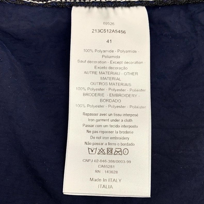 Dior Dior Size 41 22 dark blue letter embroidered lapel long-sle Size US XXS / EU 40 - 6 Thumbnail