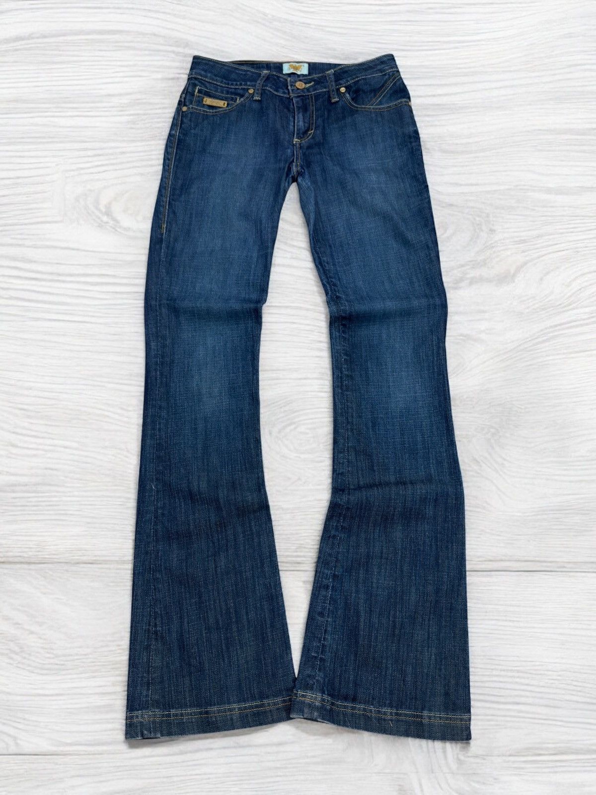 If Six Was Nine Vintage Bootcut Antik Denim Swarovski Back Pockets Size 28" / US 6 / IT 42 - 2 Thumbnail