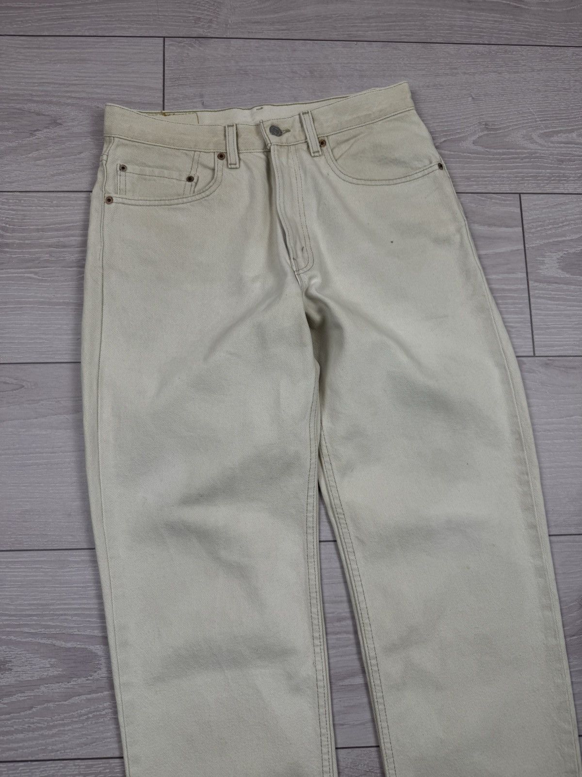 Levi's Vintage 90s Levis 550 Beige Faded Jeans Made in USA 32 sz Size US 32 / EU 48 - 5 Thumbnail