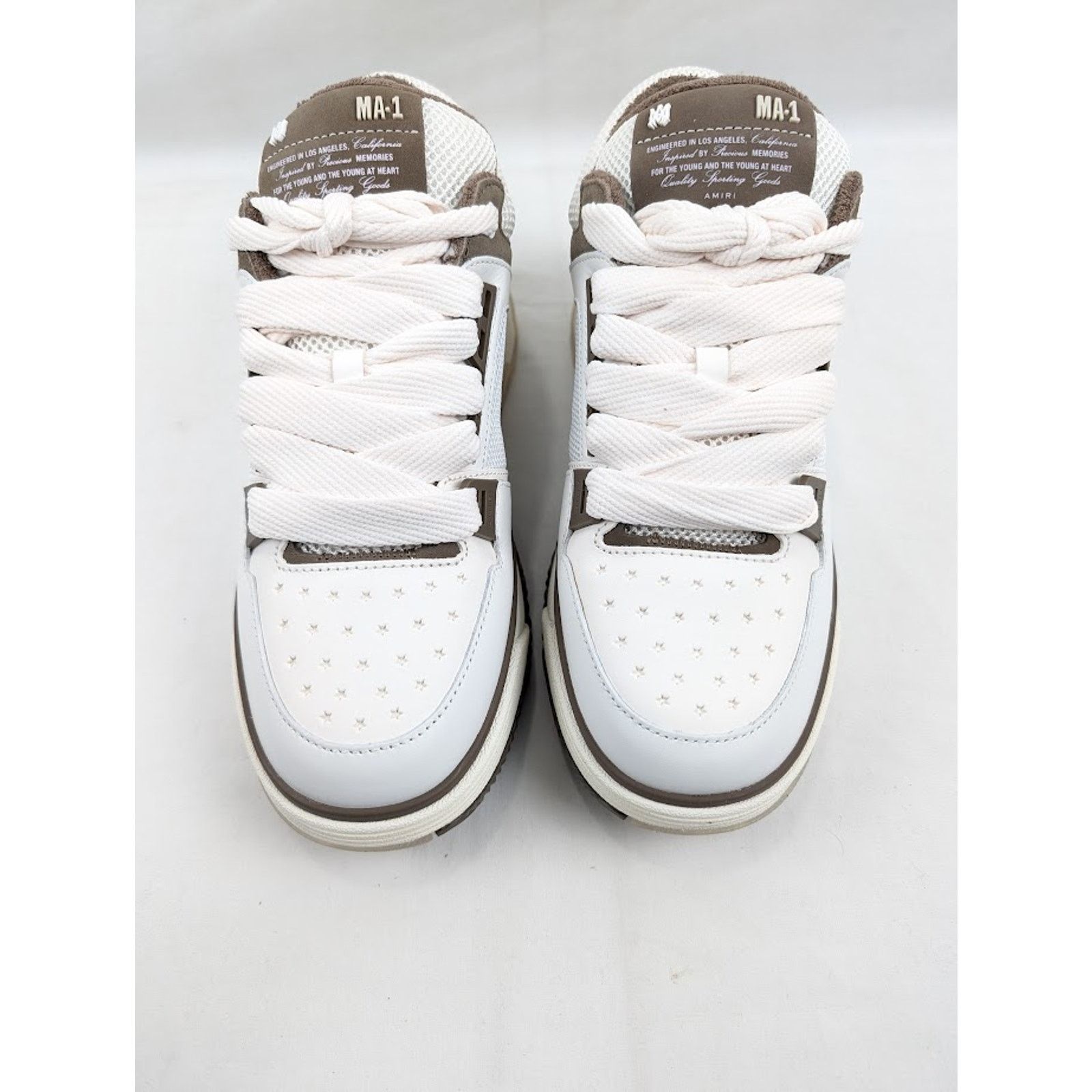 Amiri o1rshd1 Q:2 / MA-1 Leather Sneakers in White/Brown Size US 13 / EU 46 - 13 Thumbnail