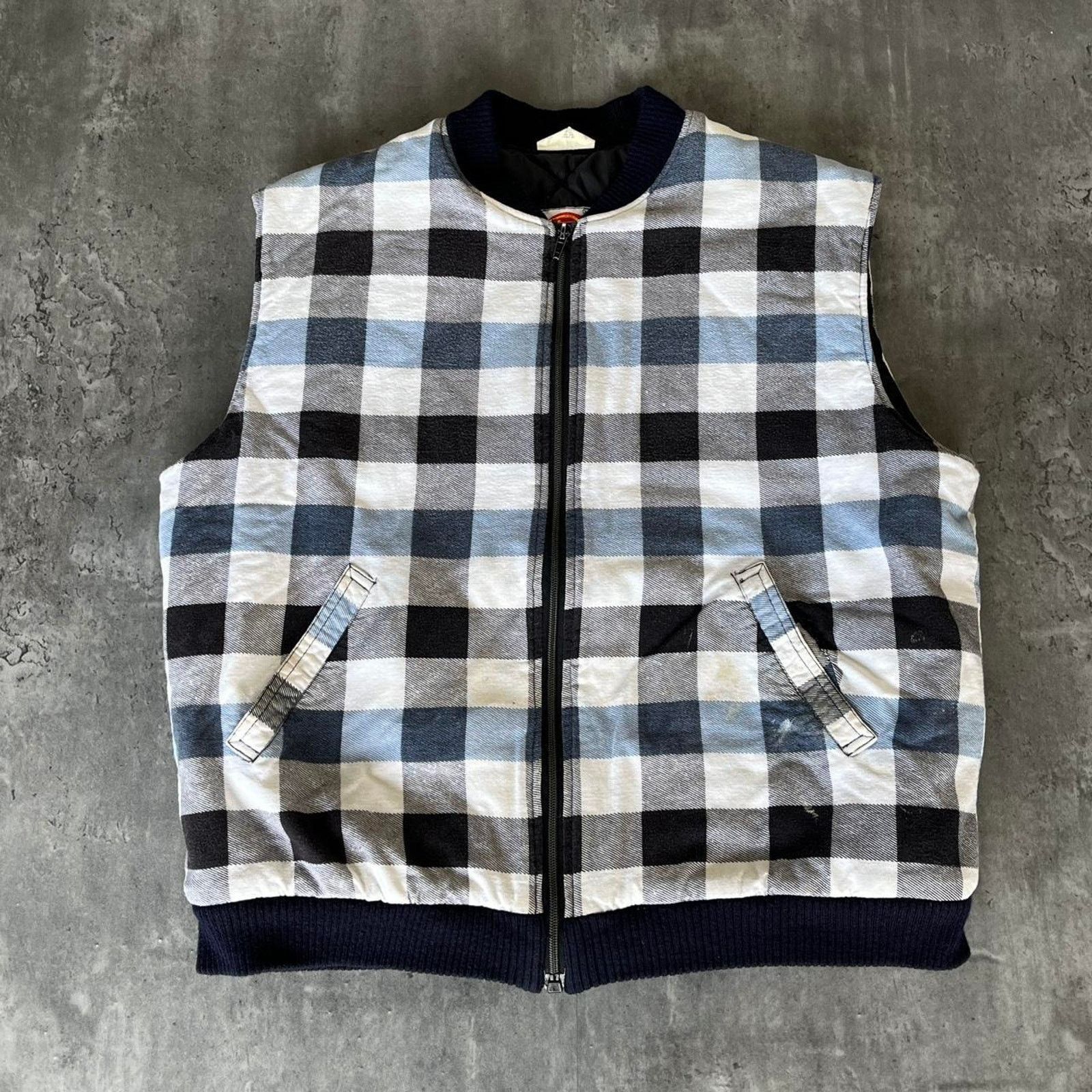 Carhartt × Dickies × Vintage Vintage Y2K Dickies Plaid Carhartt Style Workwear Vest Size US L / EU 52-54 / 3 - 1 Thumbnail