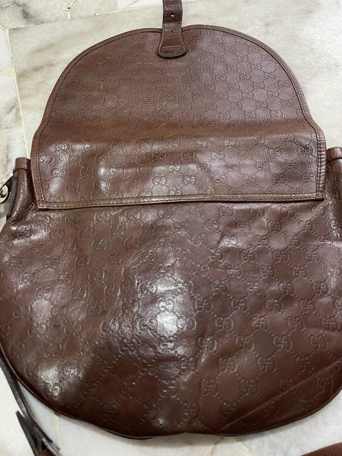 Gucci Vintage Gucci Monogram Leather Shoulder Bag Size ONE SIZE - 6 Thumbnail