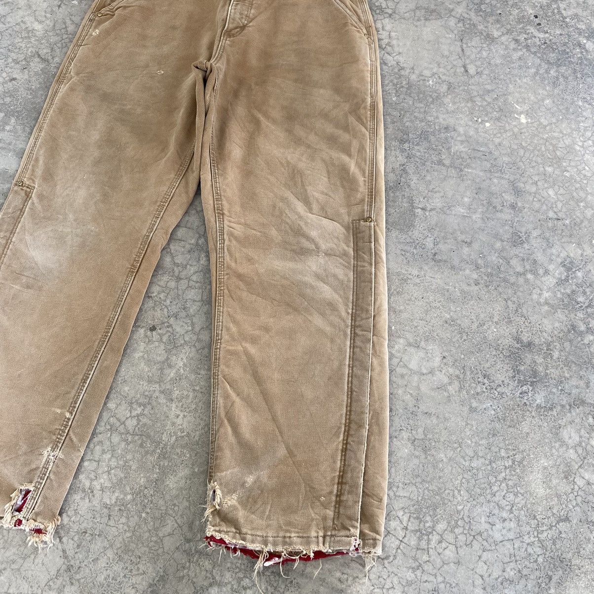 Carhartt VTG Carhartt Insolation Lined Faded Tan Workwear Pants Size US 33 - 10 Thumbnail