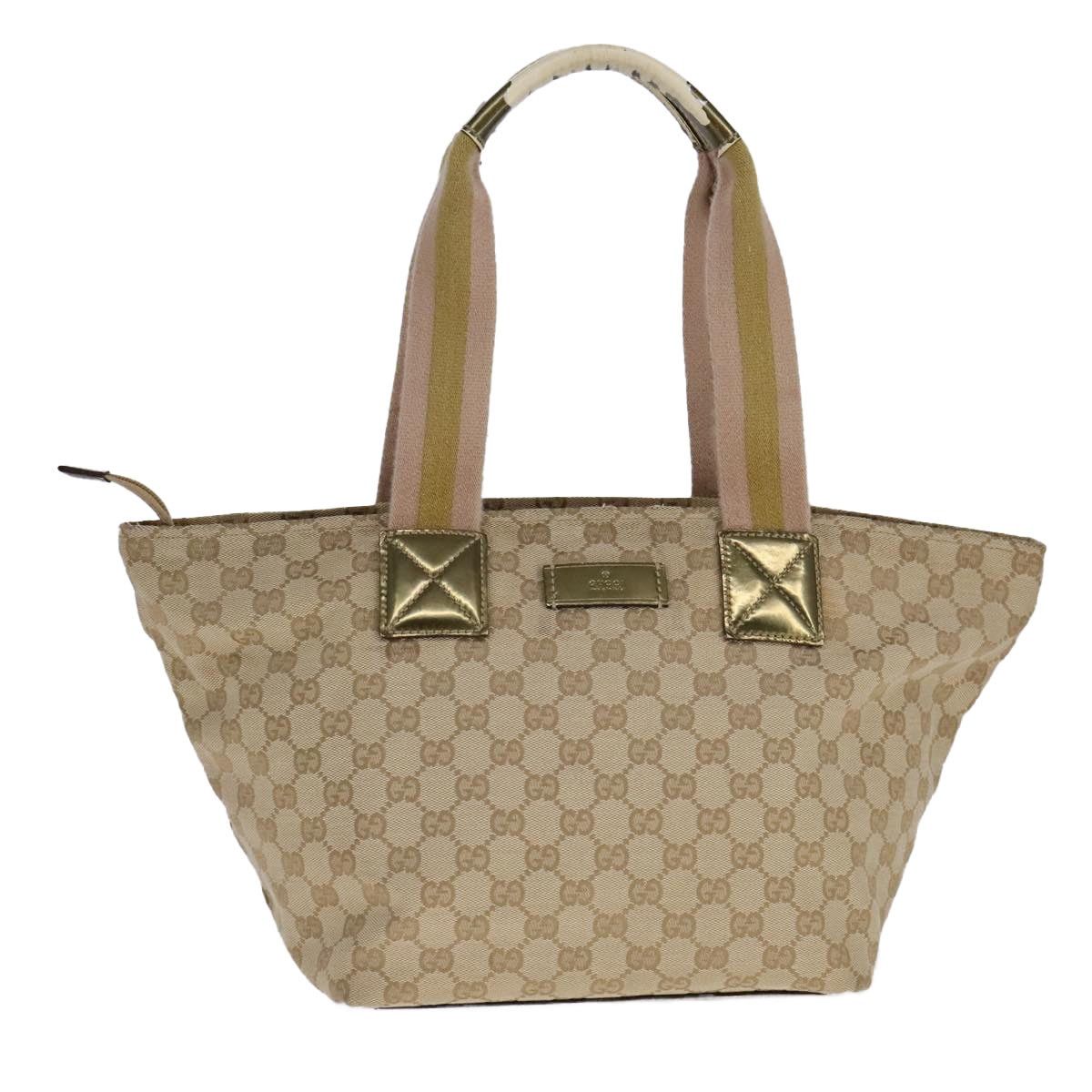 Gucci GUCCI GG Canvas Sherry Line Tote Bag Beige Gold Pink Size ONE SIZE - 2 Thumbnail