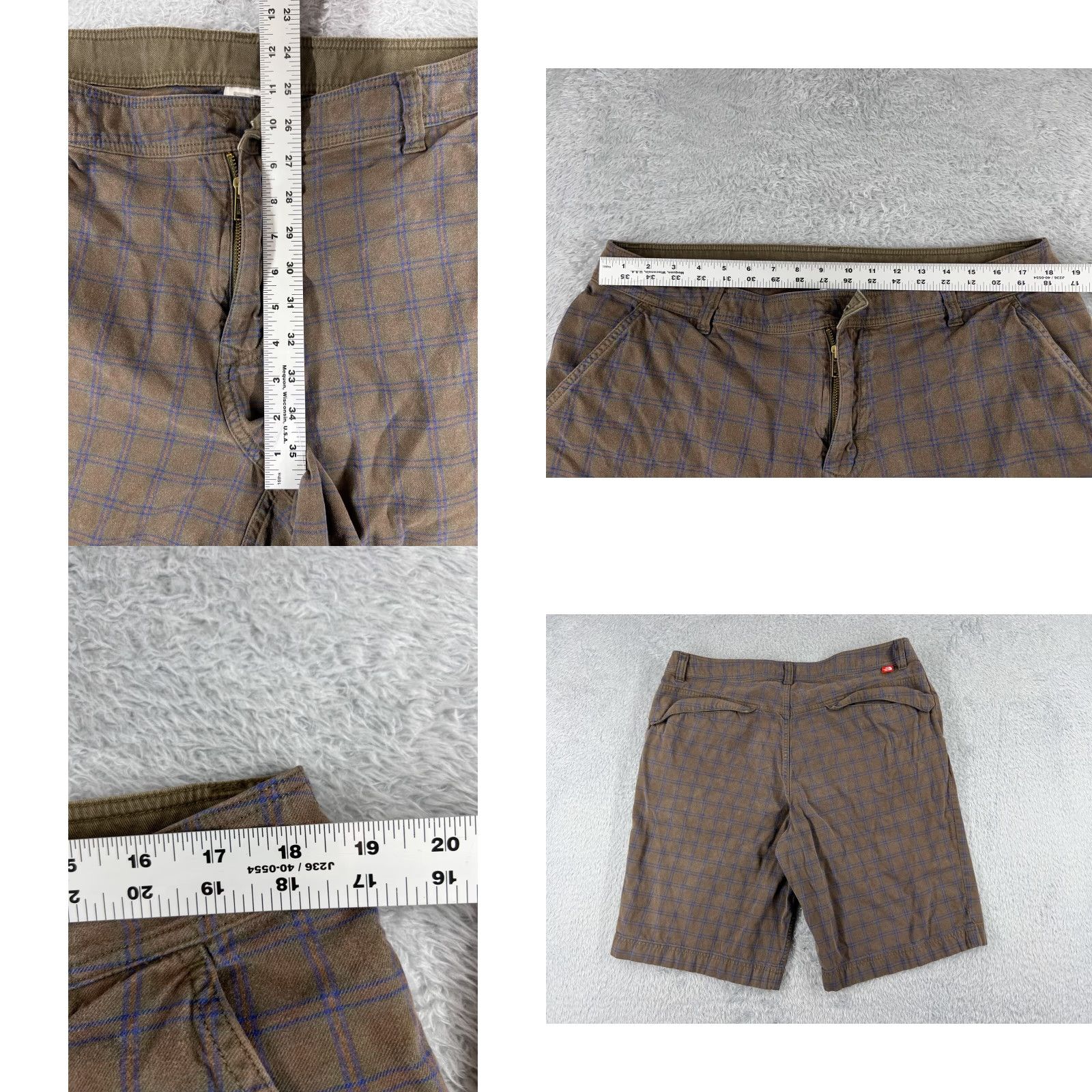 The North Face The North Face Shorts Mens 38 Brown Plaid 100% Cotton Hiking Camping Golf Size US 38 / EU 54 - 9 Thumbnail
