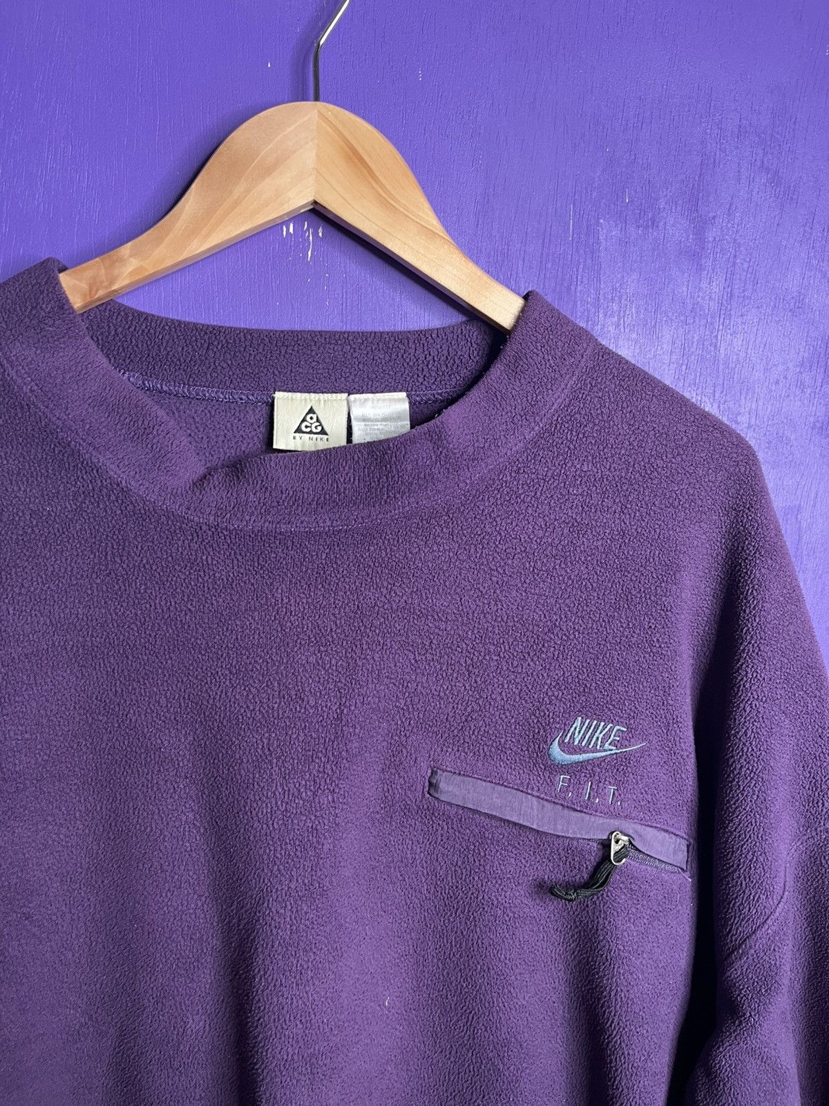 Nike ACG × Vintage Vintage 00s Nike ACG FIT zip pocket fleece crewneck Size US XL / EU 56 / 4 - 3 Thumbnail