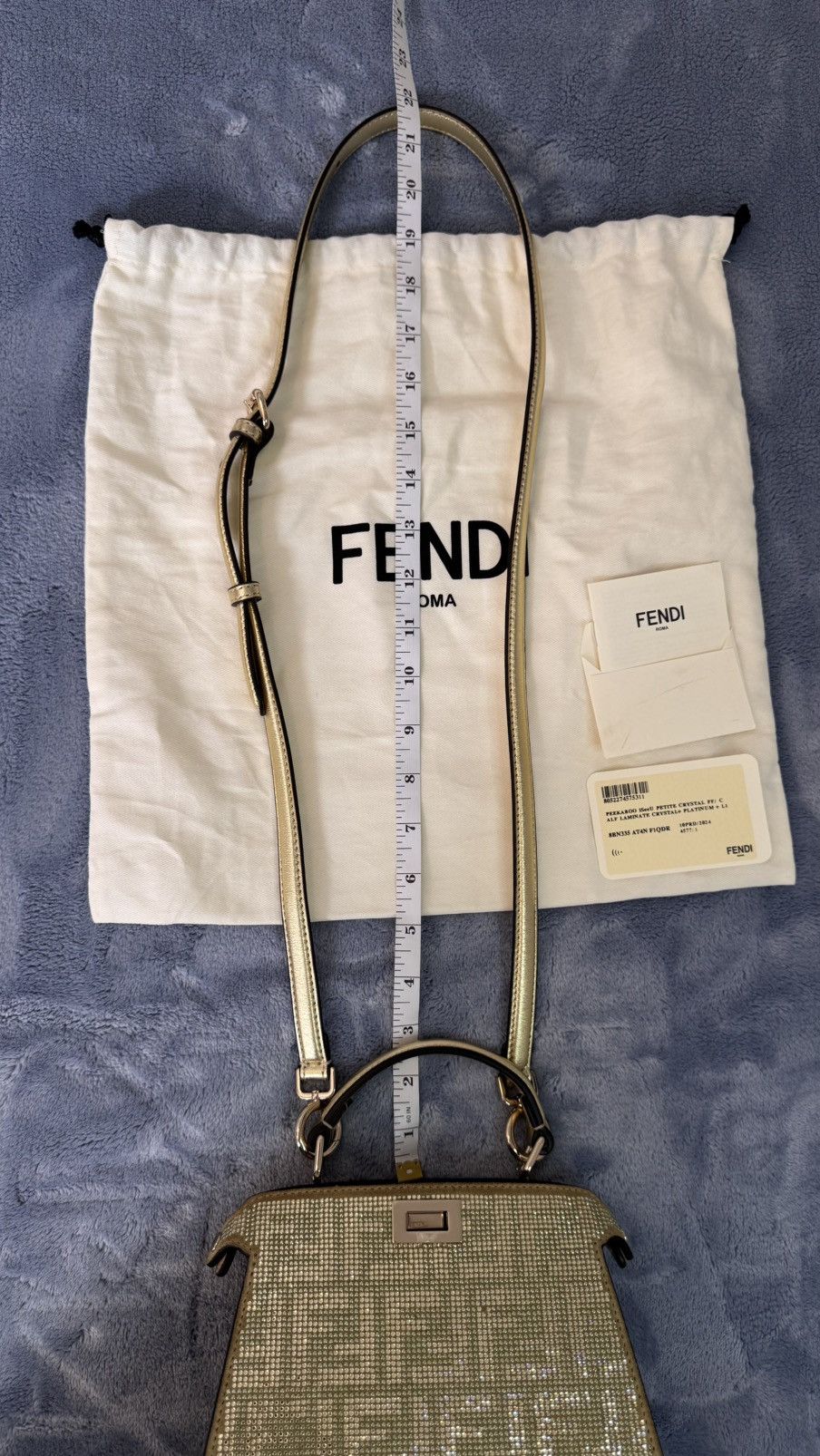 Fendi Fendi Crystal Vitello Laminato FF Petite Peekaboo I See U Size ONE SIZE - 18 Thumbnail