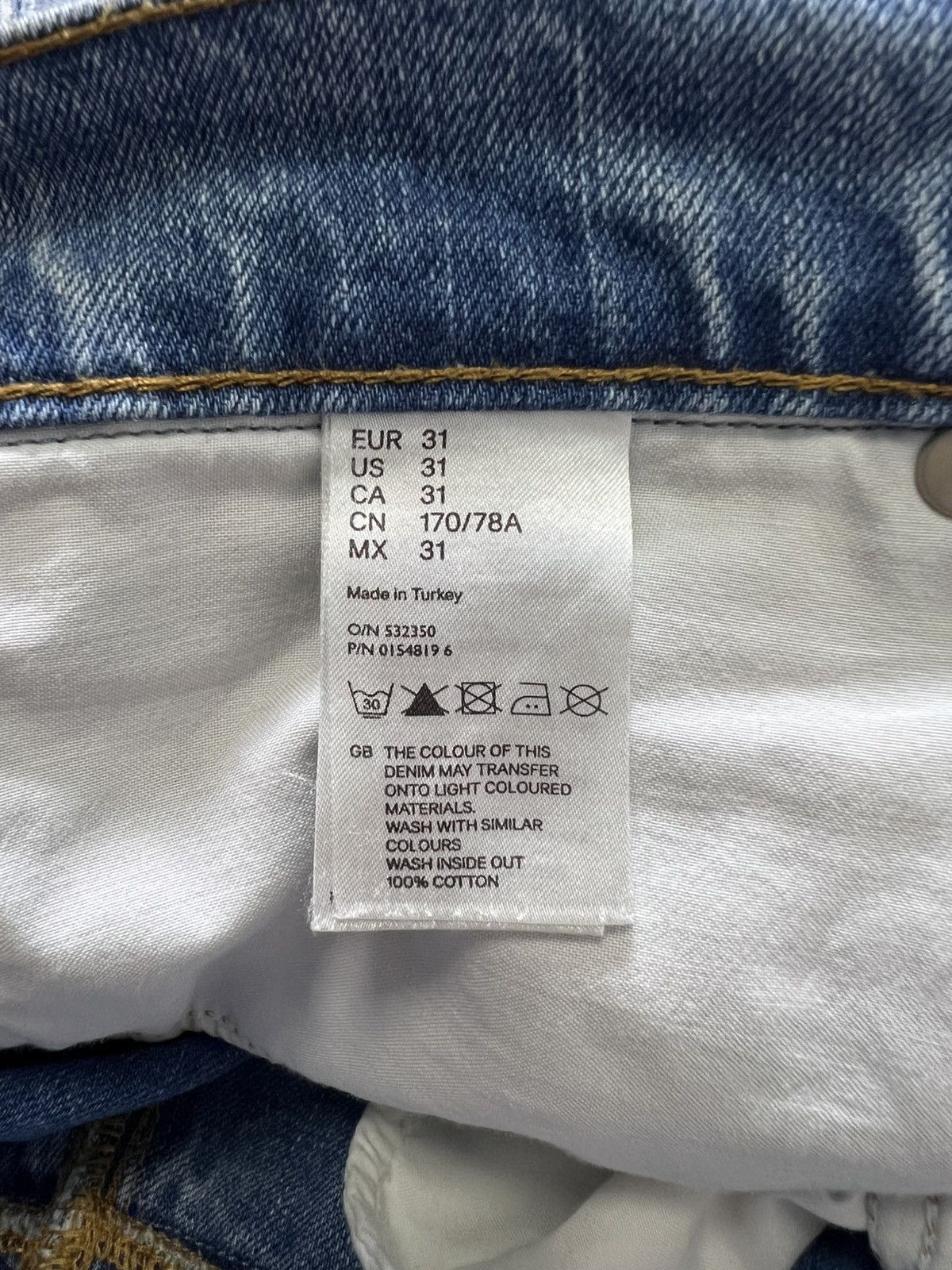 H&M × Maison Margiela H&M - Maison Margiela - Reverse Denim Jeans Size US 31 - 11 Thumbnail