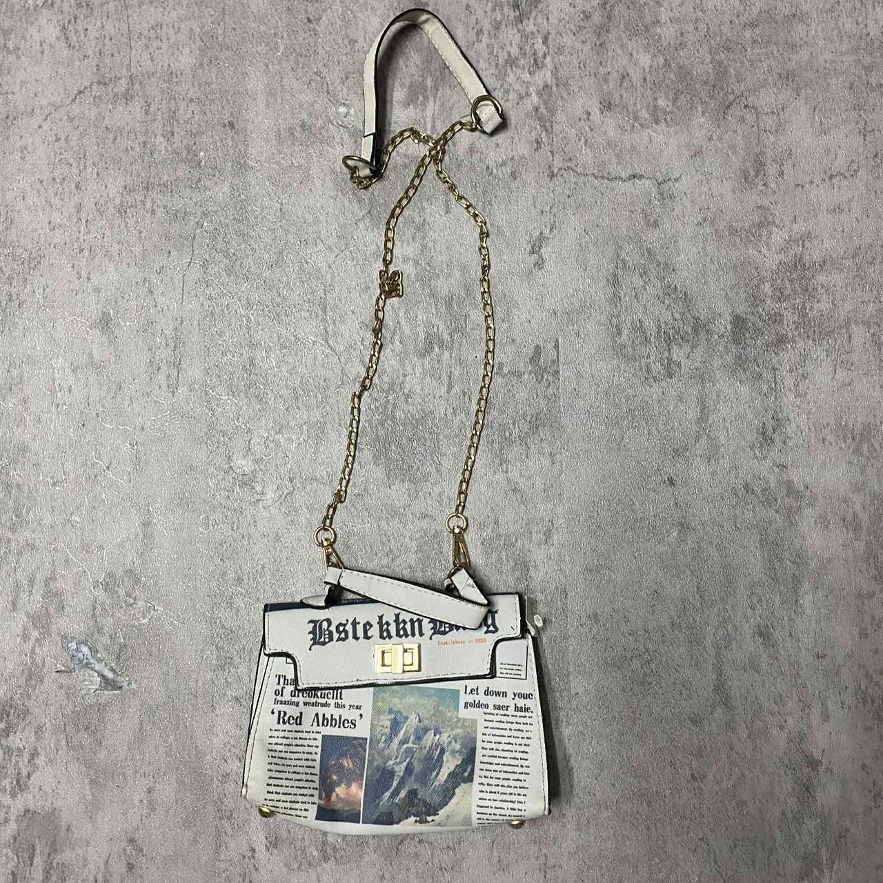 Other White newspaper print crossbody bag Size ONE SIZE - 2 Thumbnail