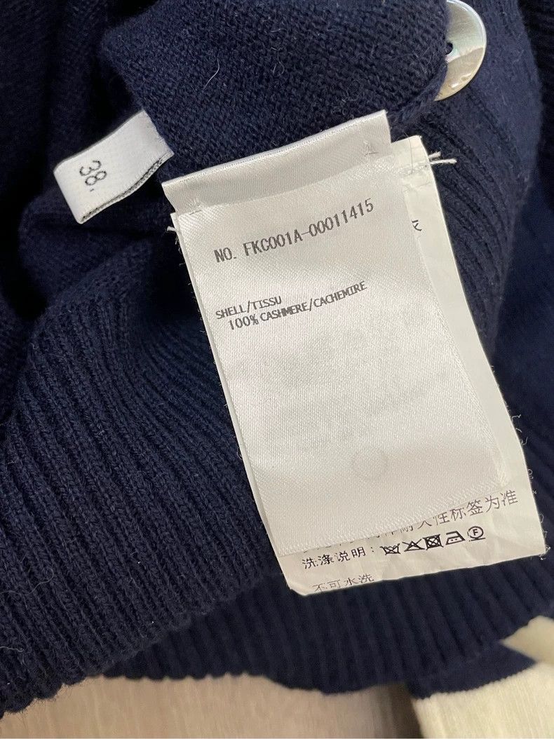 Thom Browne Thom browne Dark blue four-striped cashmere cardigan 2504-N Size XS / US 0-2 / IT 36-38 - 6 Thumbnail