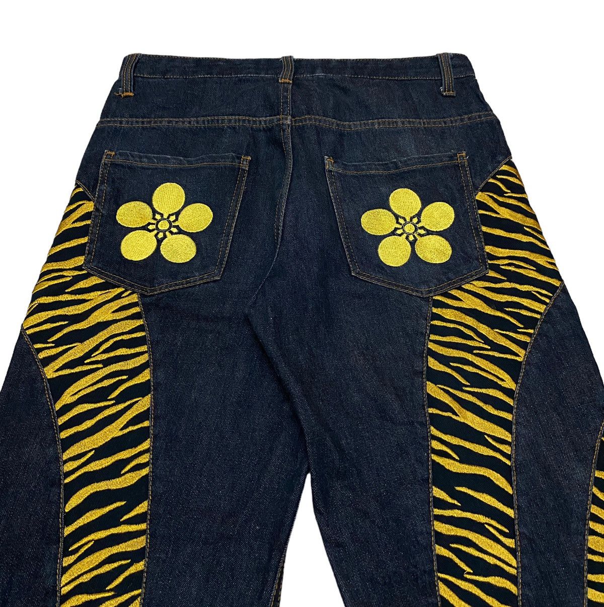 14th Addiction Very Rare Vintage Japanese Brand Sukajan Baggy Jeans 1990s Size US 33 - 3 Thumbnail