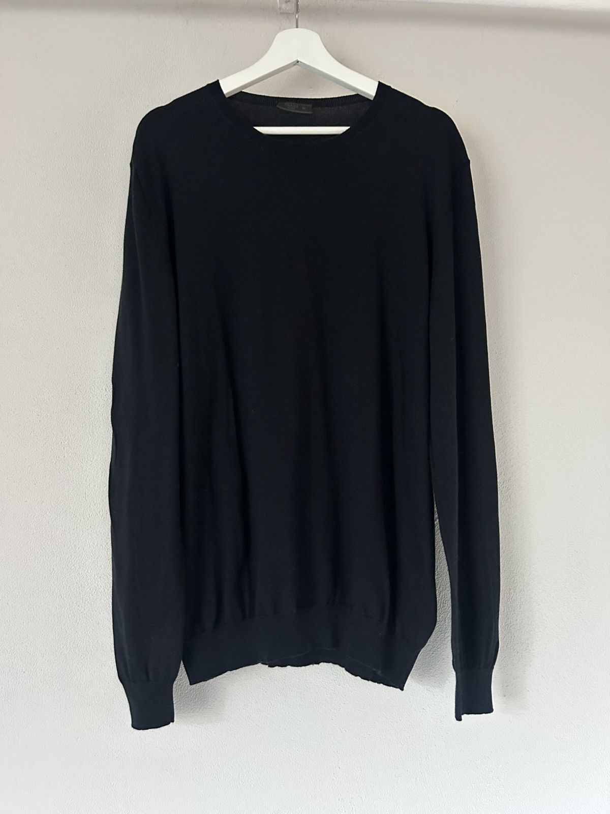 Prada Prada Black Cotton-Cashmere Sweater Size US XL / EU 56 / 4 - 1 Thumbnail