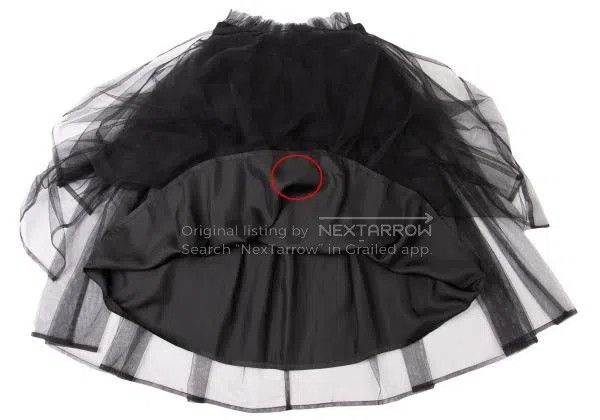 Comme des Garcons Comme Des Garcons size M Black Retro Tulle Skirt Size 22" - 7 Thumbnail
