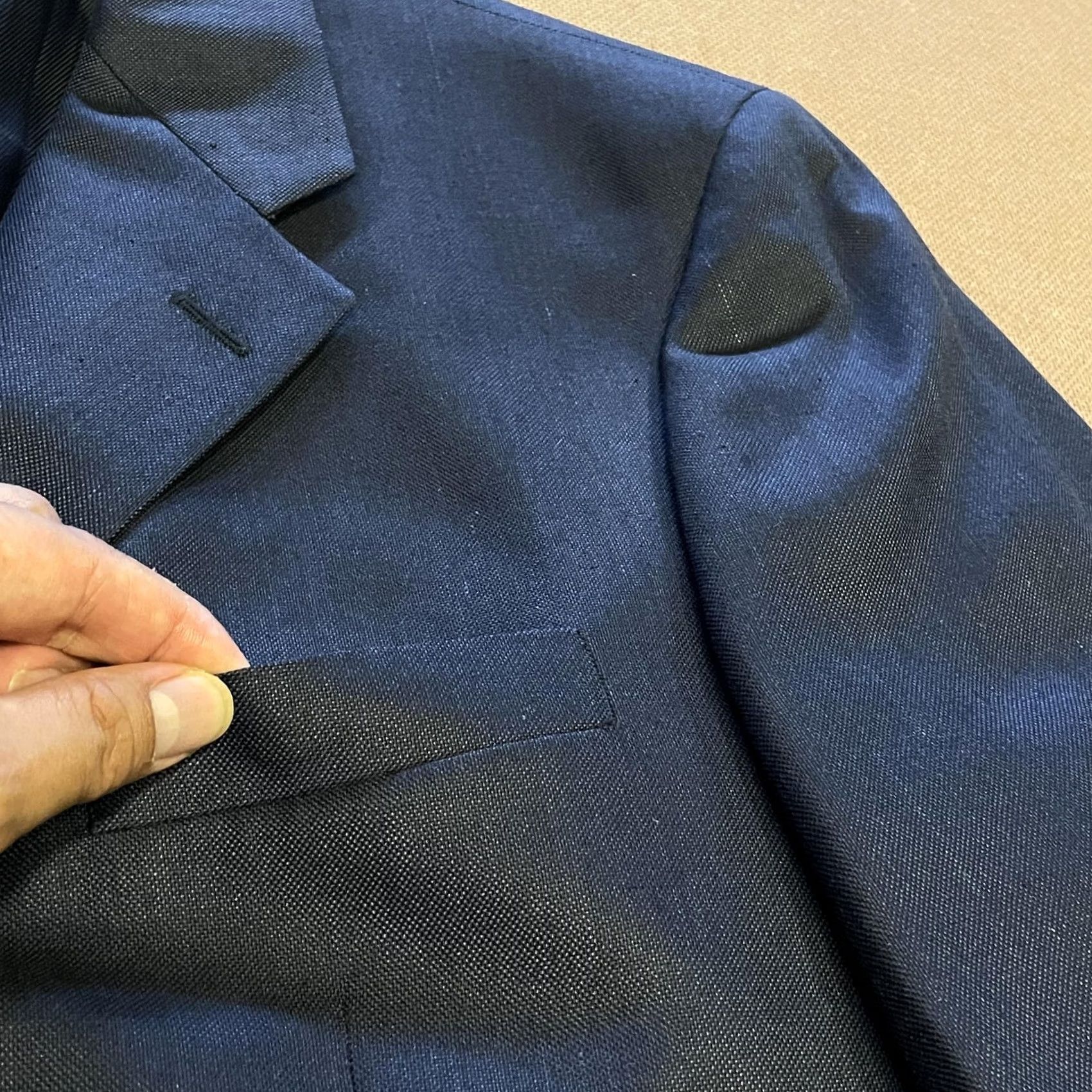 Bill Blass Bill Blass Blazer Mens 40 Long Blue Two Button Wool Suit Jacket Made USA Classic Size 40R - 5 Thumbnail
