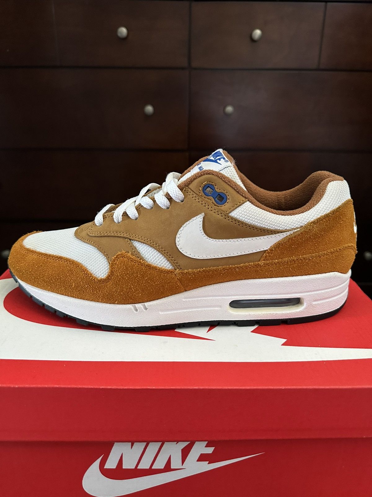 Nike Nike Air Max 1 Premium Retro Brown Curry Dark Curry Size US 10 / EU 43 - 4 Thumbnail