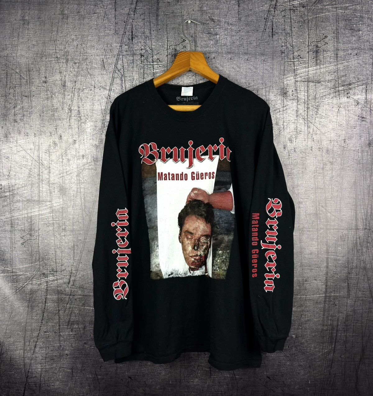 Band Tees Brujeria Matando gueros long sleeve t shirt metal band Size US XL / EU 56 / 4 - 1 Thumbnail