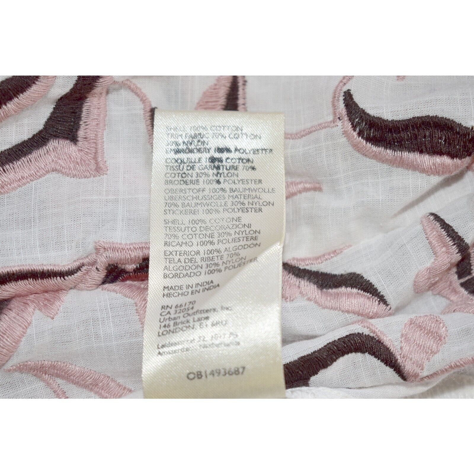 Anthropologie NWT ANTHROPOLOGIE White Embroidered LS Blouse Top Sz XS $160 Size XS / US 0-2 / IT 36-38 - 4 Thumbnail