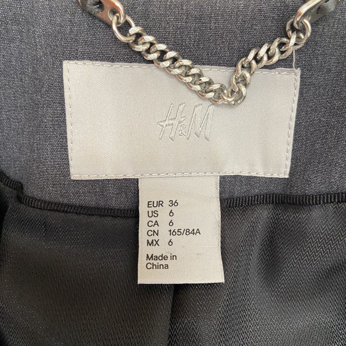 H&M H&M Women’s Gray Blazer/ Jacket Size 6 Size M / US 6-8 / IT 42-44 - 8 Thumbnail