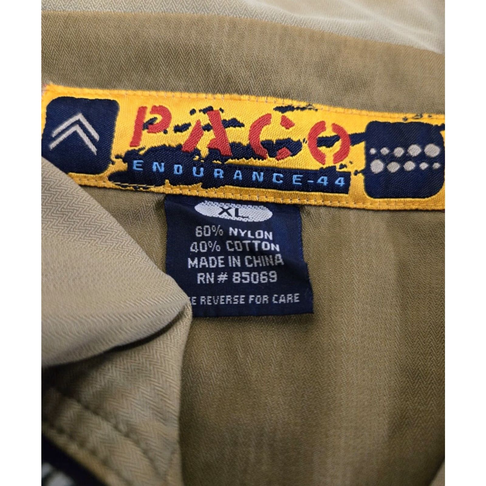 Vintage VINTAGE Paco Endurance-44 Jacket Men XL Beige Pockets Zipper Jungle Look Sports Size US M / EU 48-50 / 2 - 4 Thumbnail