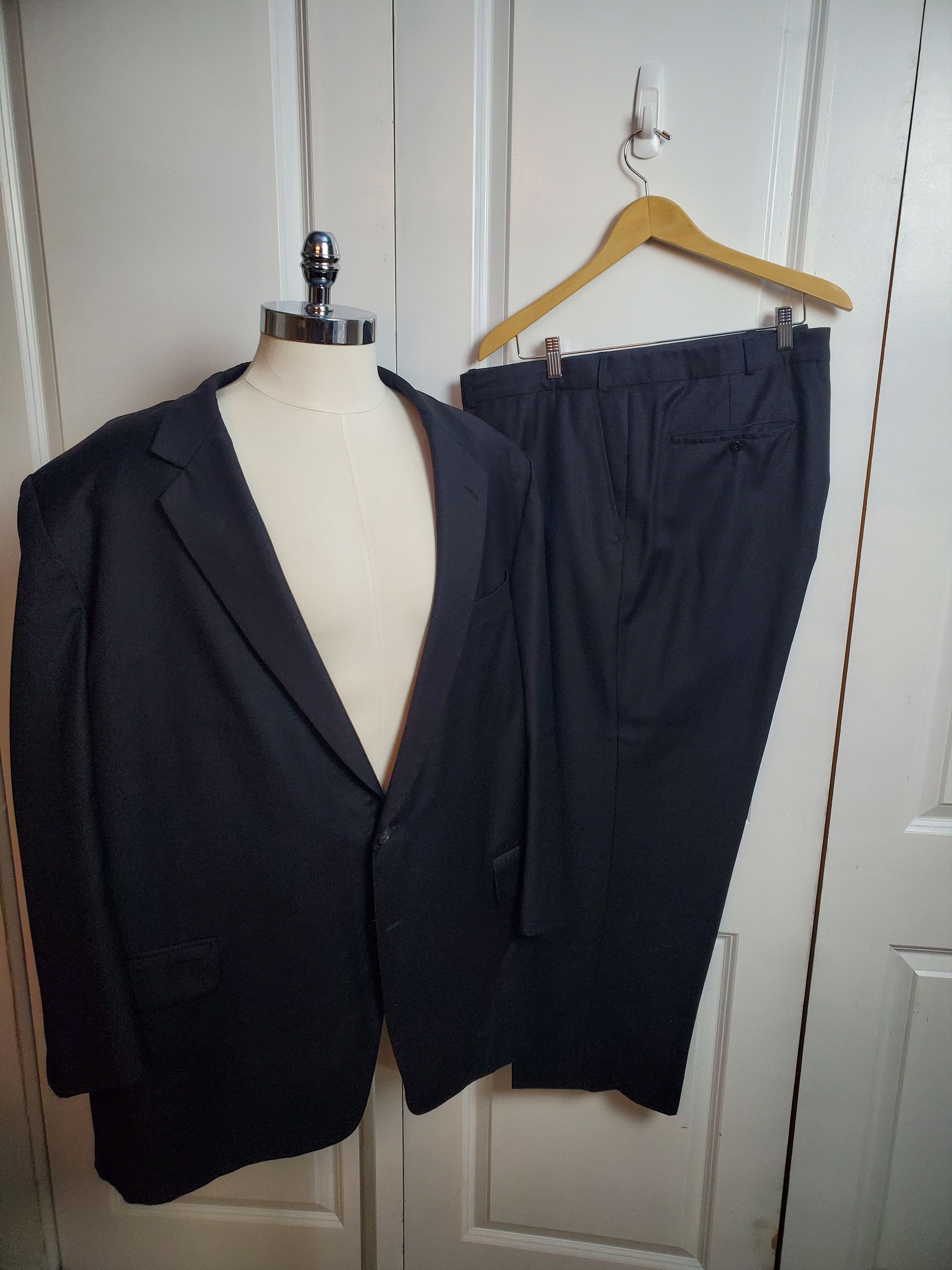 Other Dormeuil Amadeus 50R - 52R Black Super 100s Wool Mens Suit Size 50R - 1 Thumbnail