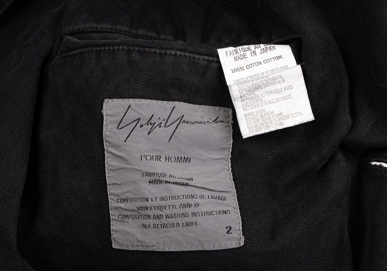 Yohji Yamamoto Yohji Yamamoto Cotton Canvas Jacket Charcoal Size US M / EU 48-50 / 2 - 17 Thumbnail