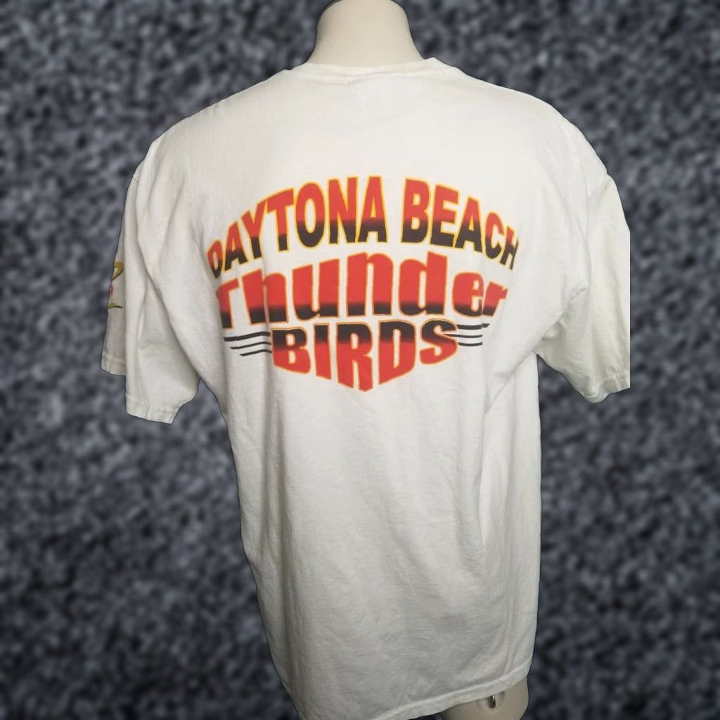 Gildan Retro Gildan XL Mens Daytona Beach Thunderbirds Arena Football T Shirt White Size US XL / EU 56 / 4 - 1 Thumbnail
