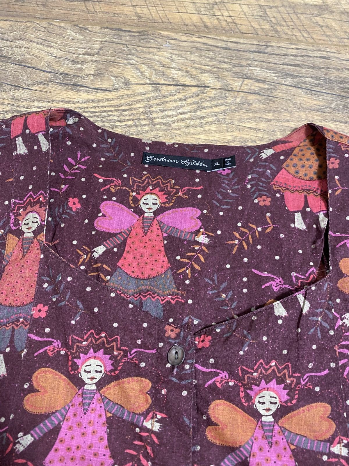 Gudrun Sjoden Gudrun Sjoden Rare Angel Fairy Print Cotton Swing Tunic XL Size XL / US 12-14 / IT 48-50 - 6 Thumbnail